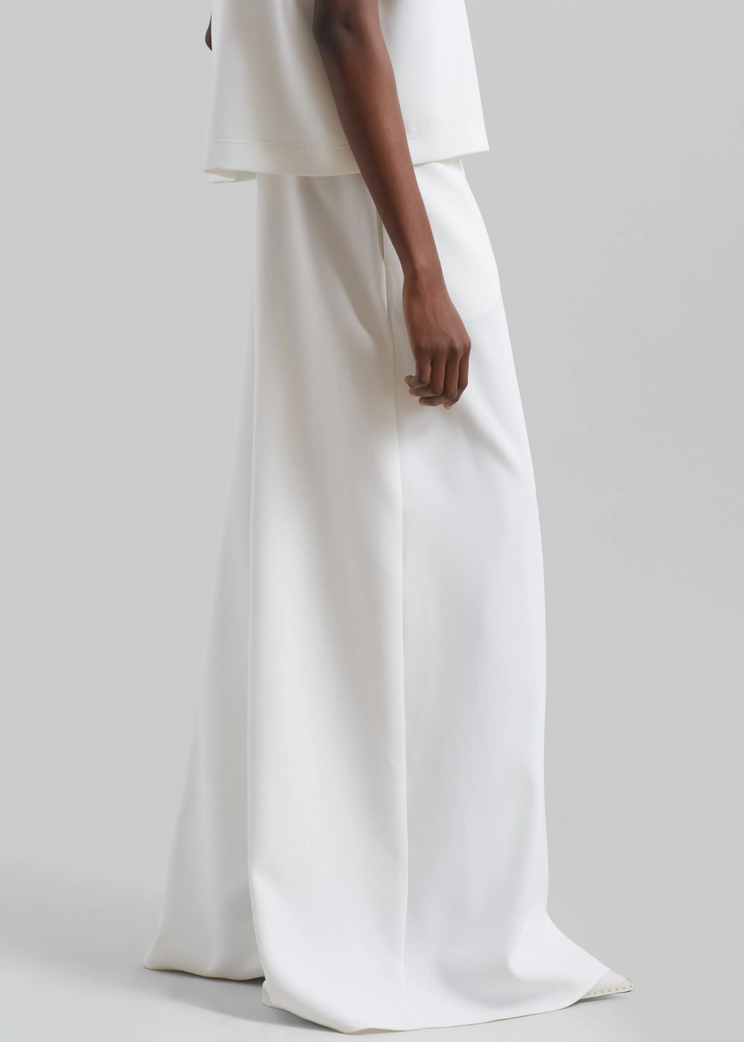 Sierra Wide Leg Trousers - White sold by Frankie Shop product image thumbnail 2