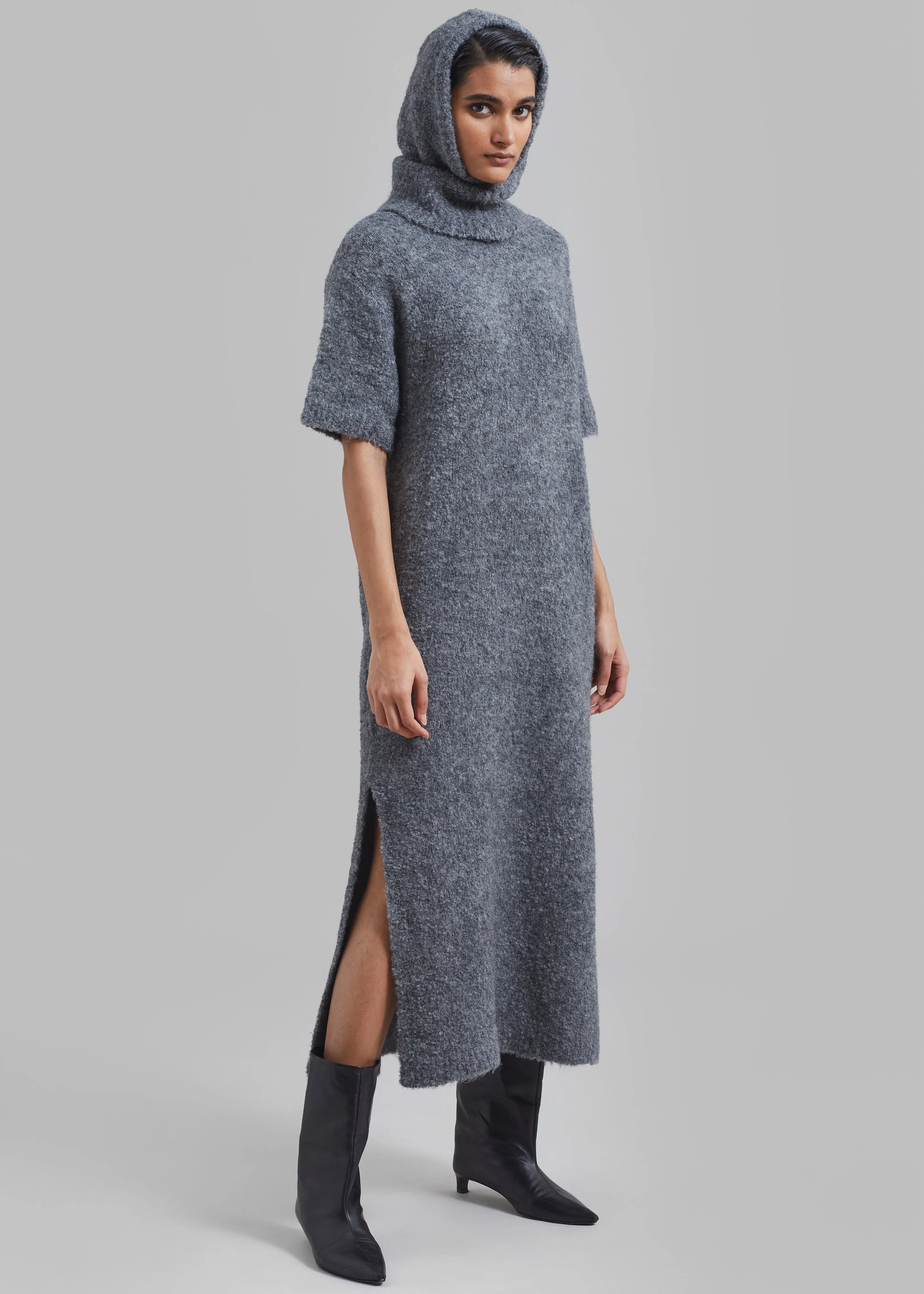 Luz Knit Dress - Grey sold by Frankie Shop