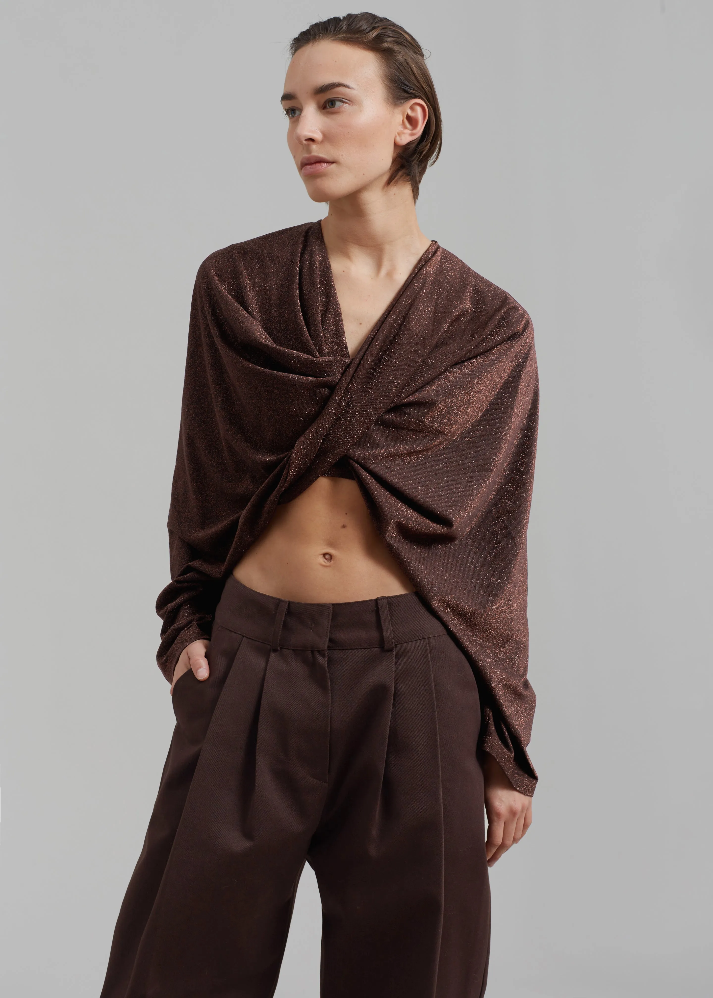 Beaufille Twist Sweater - Espresso sold by Frankie Shop product image thumbnail 4