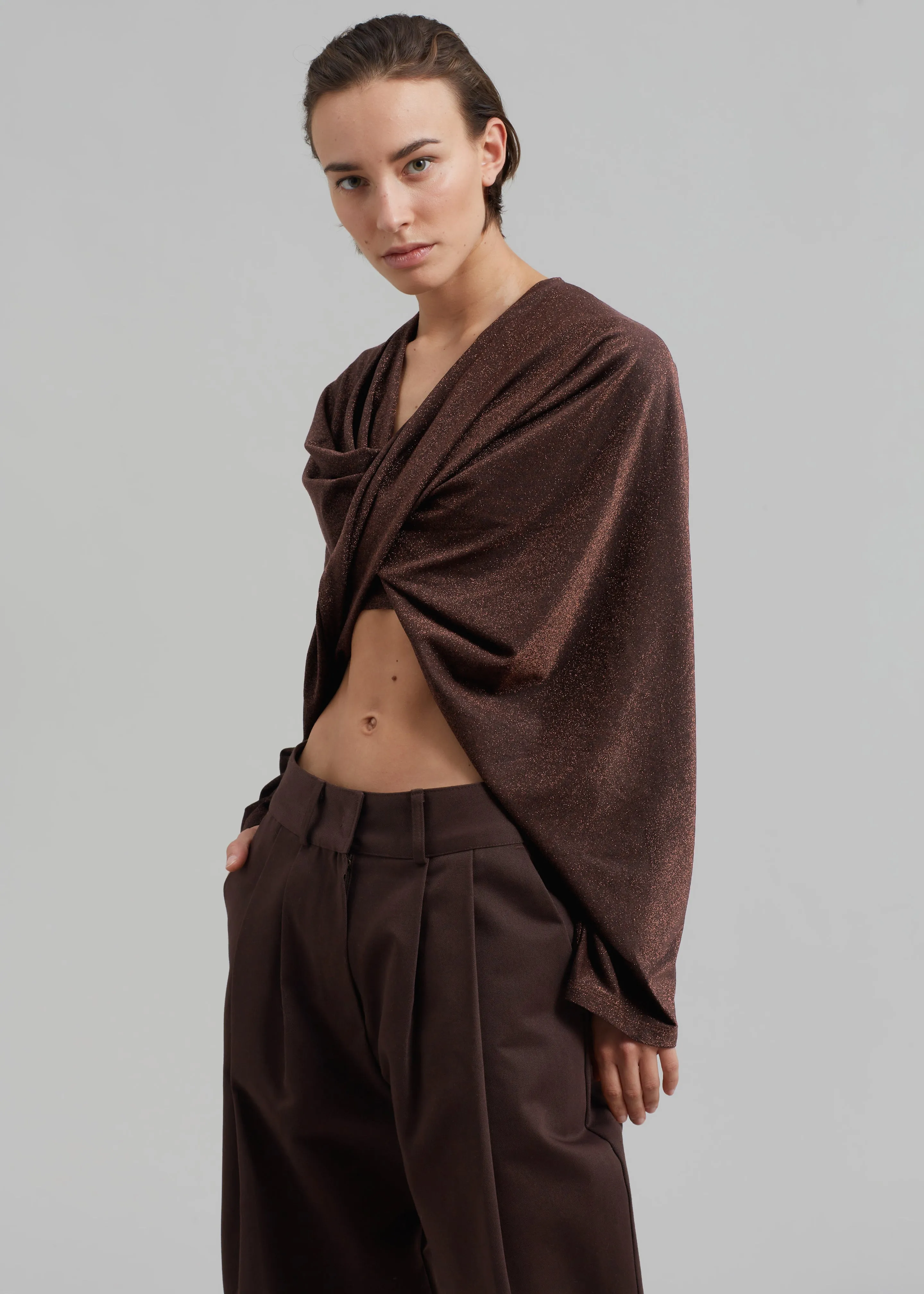 Beaufille Twist Sweater - Espresso sold by Frankie Shop