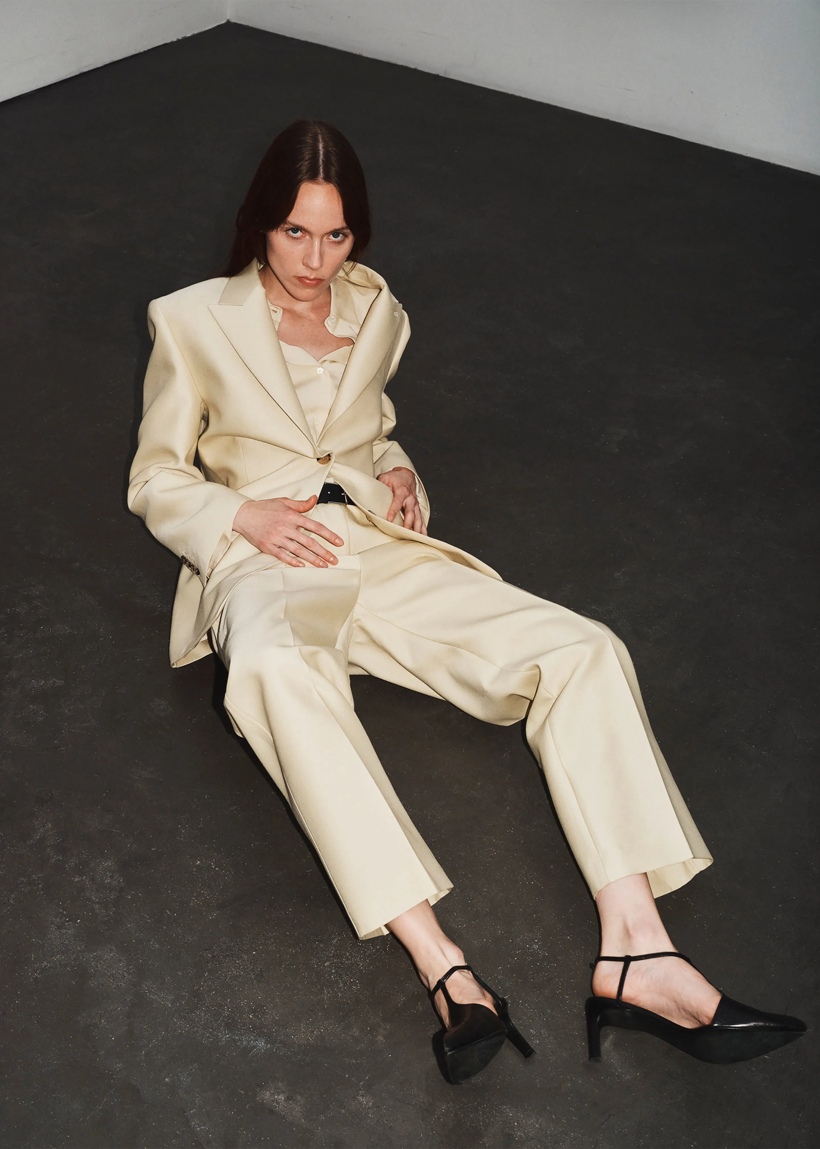 Emra Silk Blazer - Pale Yellow sold by Frankie Shop product image thumbnail 5