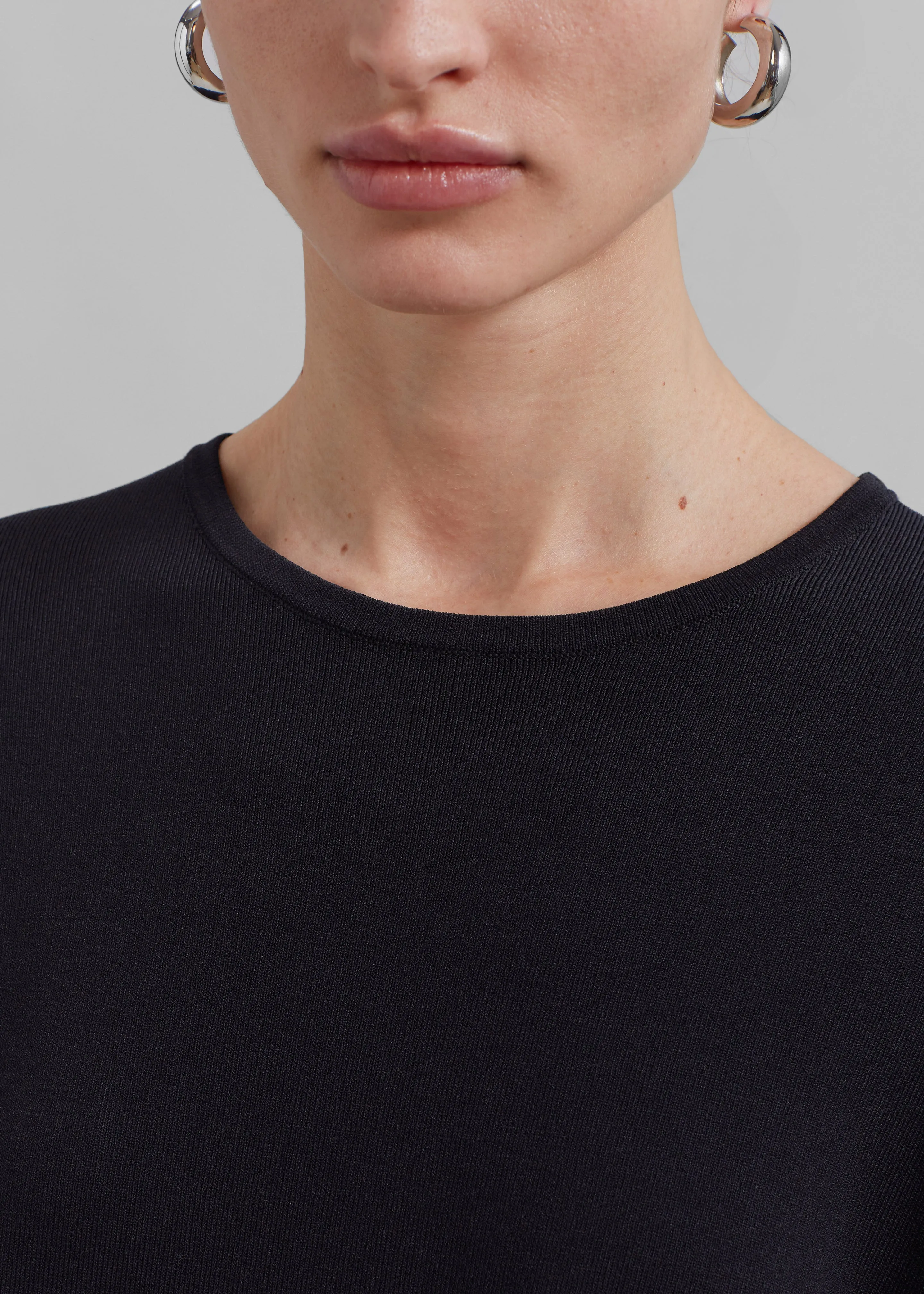 Lenny Knit Boxy Tee - Black sold by Frankie Shop product image thumbnail 4