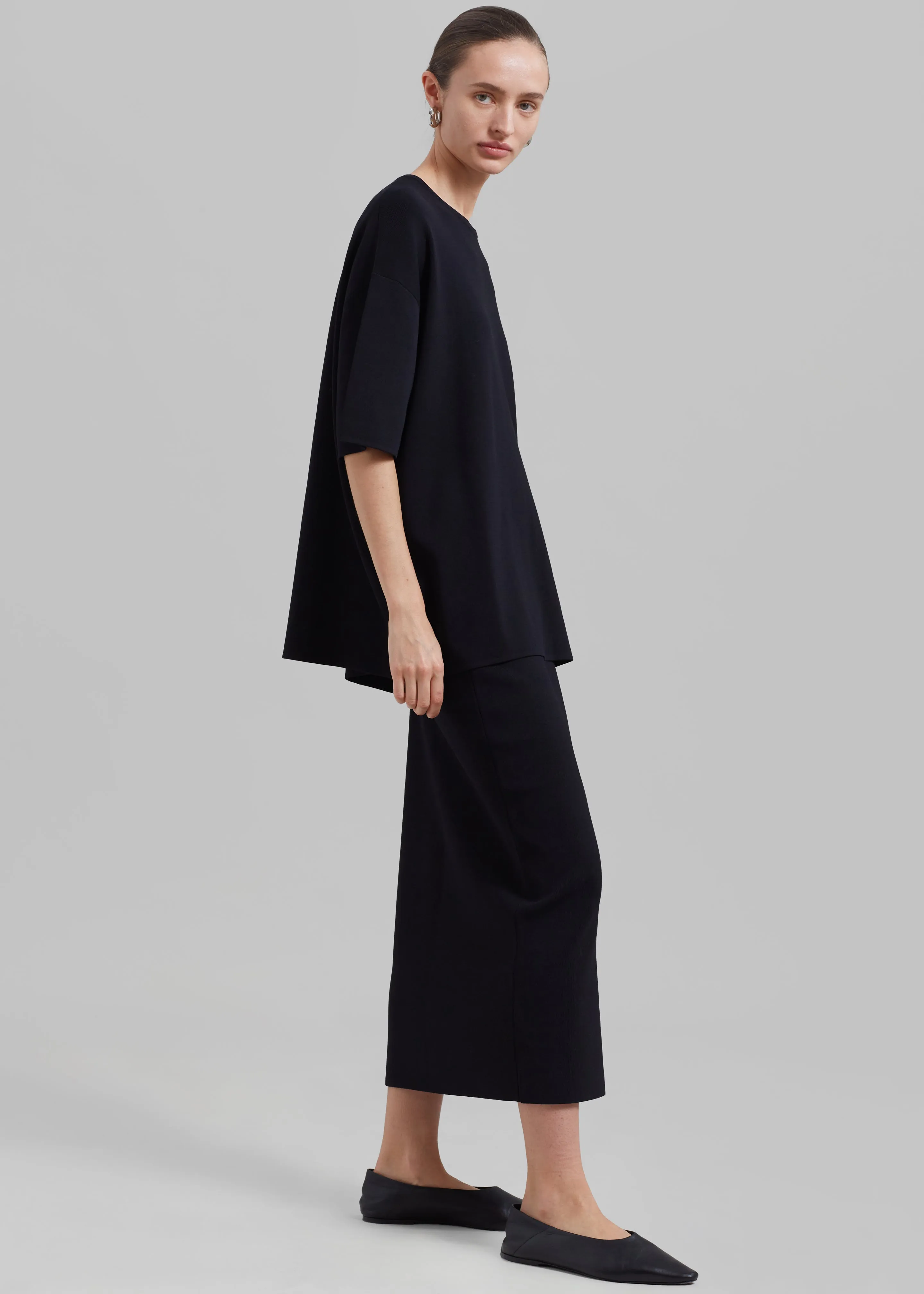 Lenny Knit Boxy Tee - Black sold by Frankie Shop product image thumbnail 2