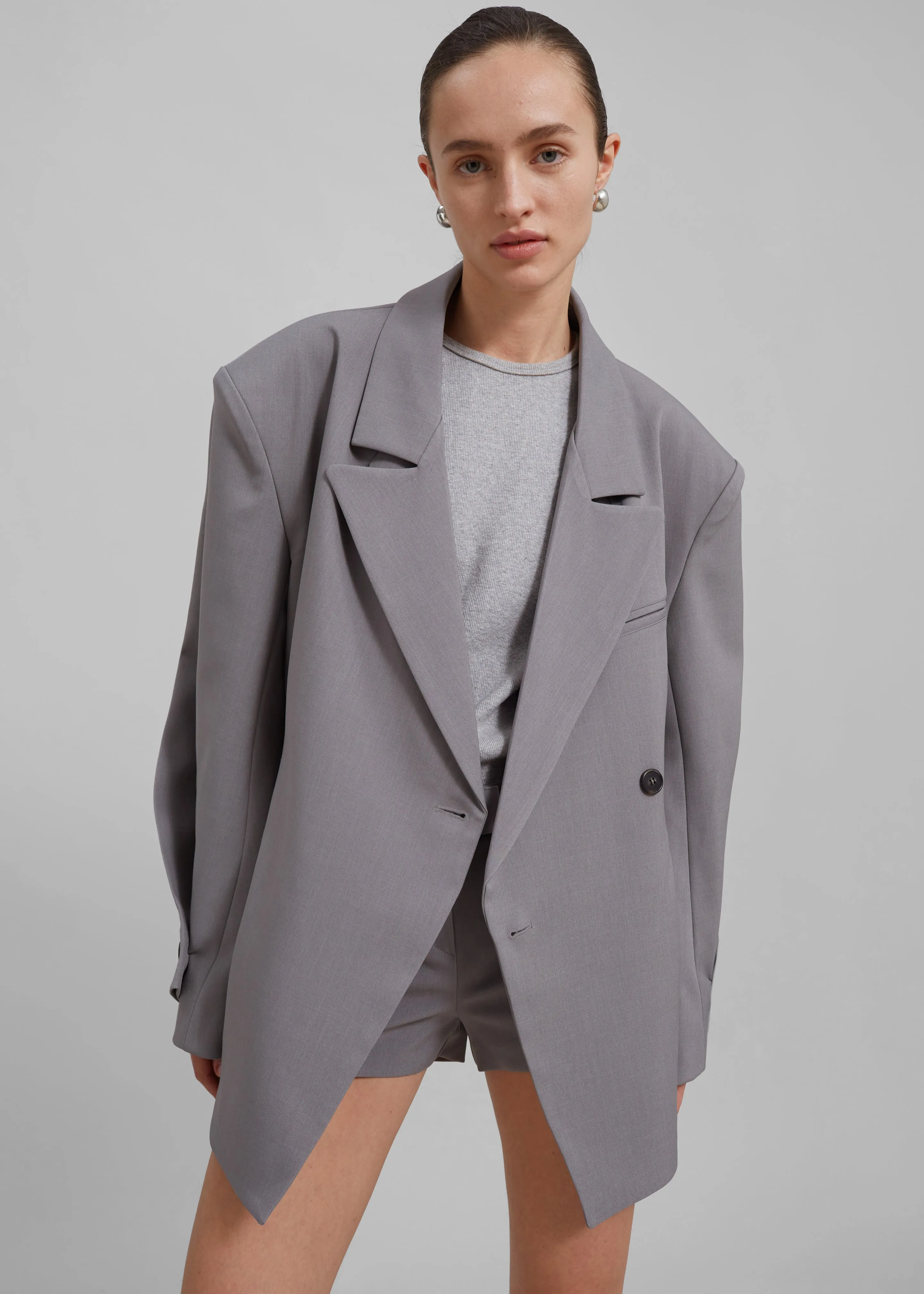 Pia Boxy Blazer - Grey sold by Frankie Shop product image thumbnail 4