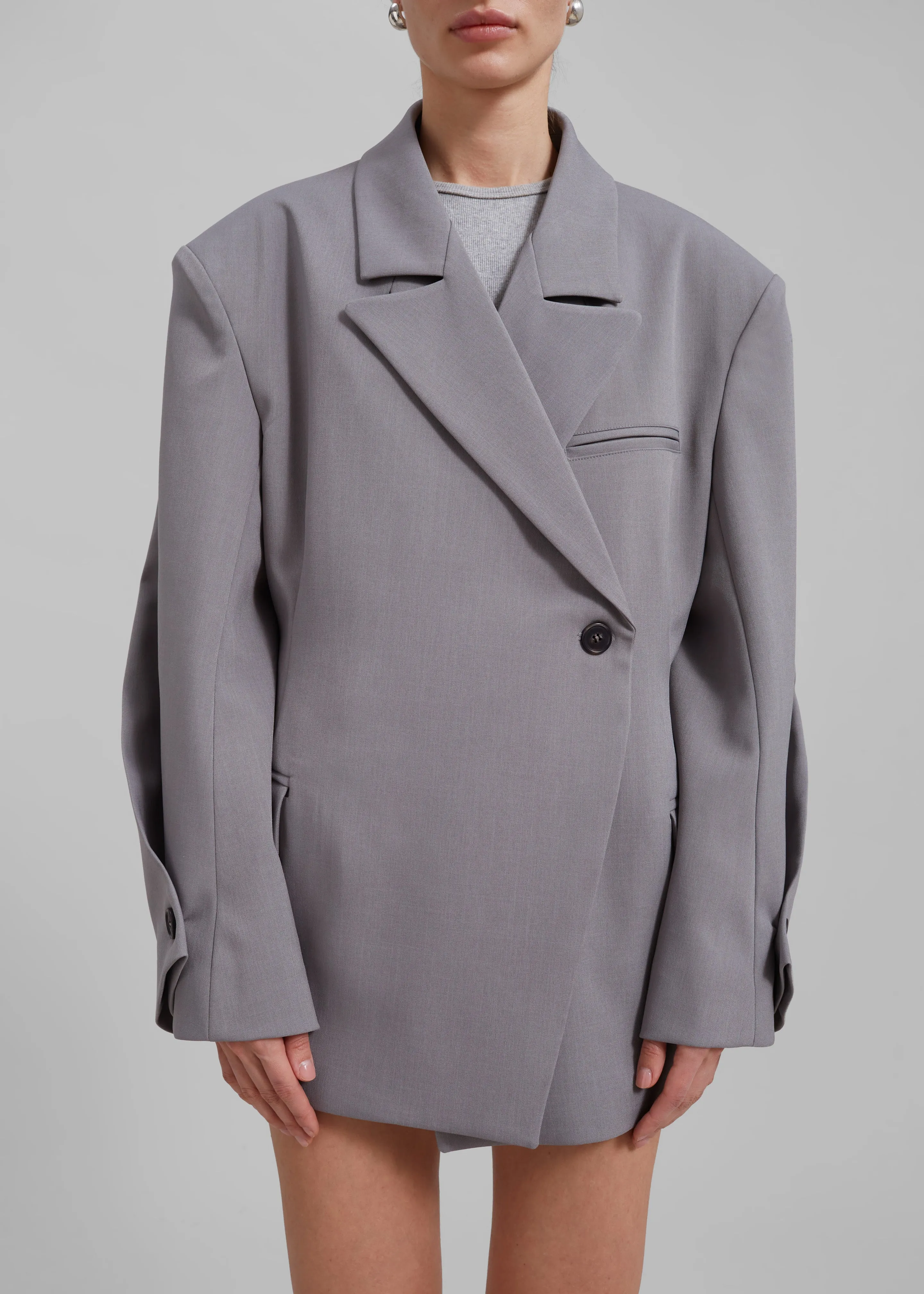 Pia Boxy Blazer - Grey sold by Frankie Shop product image thumbnail 5