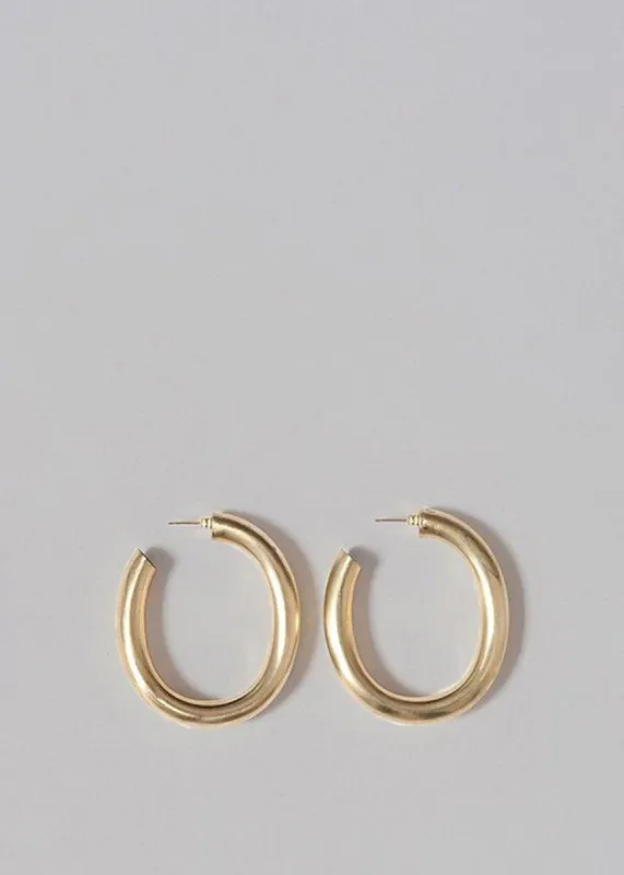 Laura Lombardi Curve Earrings - Gold sold by Frankie Shop