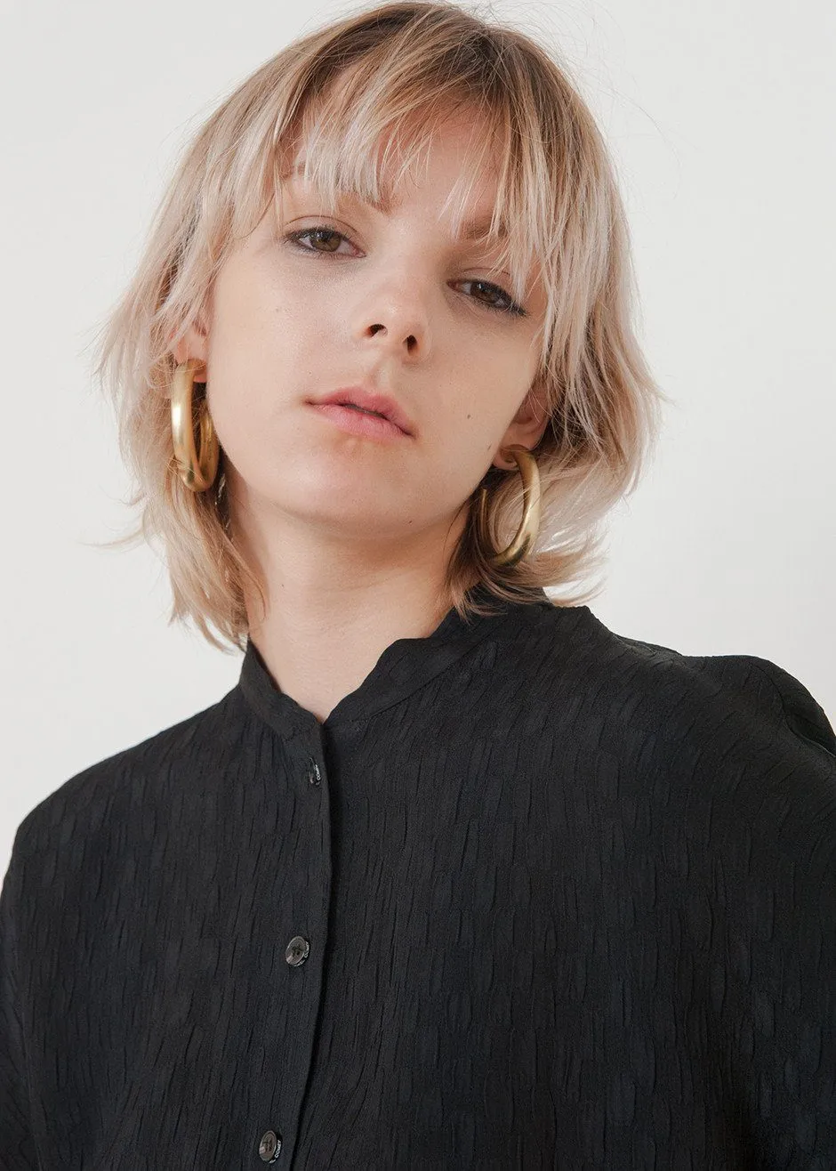 Laura Lombardi Curve Earrings - Gold sold by Frankie Shop product image thumbnail 4