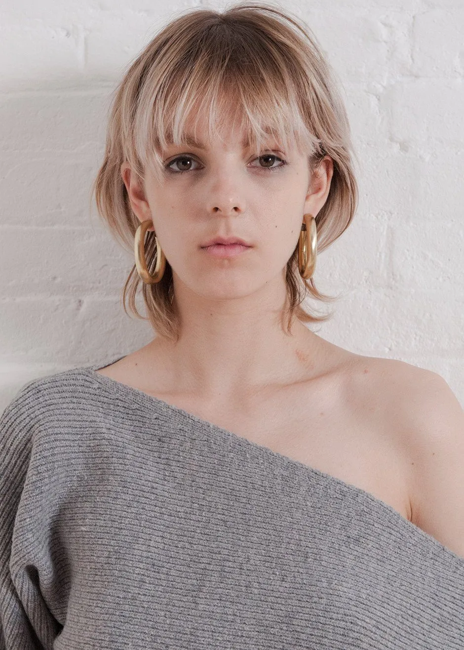 Laura Lombardi Curve Earrings - Gold sold by Frankie Shop product image thumbnail 2