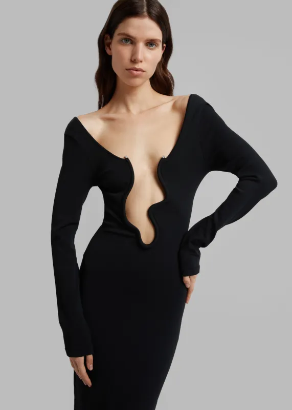 Christopher Esber Salacia Wire Long Sleeve Dress - Black sold by Frankie Shop