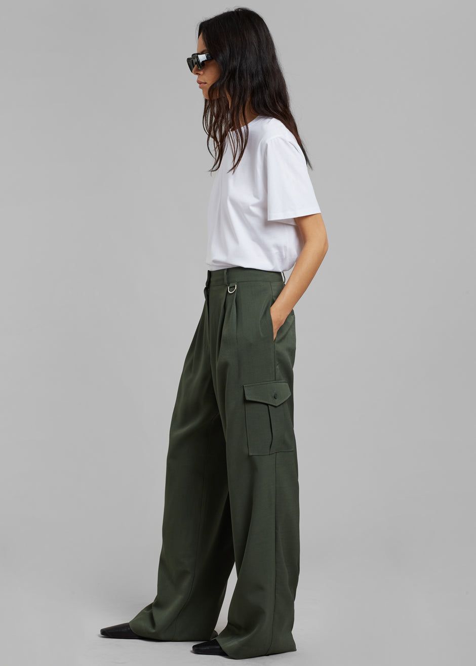 Elm Wide Cargo Pants - Olive sold by Frankie Shop product image thumbnail 5