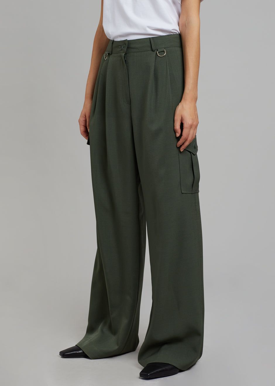 Elm Wide Cargo Pants - Olive sold by Frankie Shop product image thumbnail 6