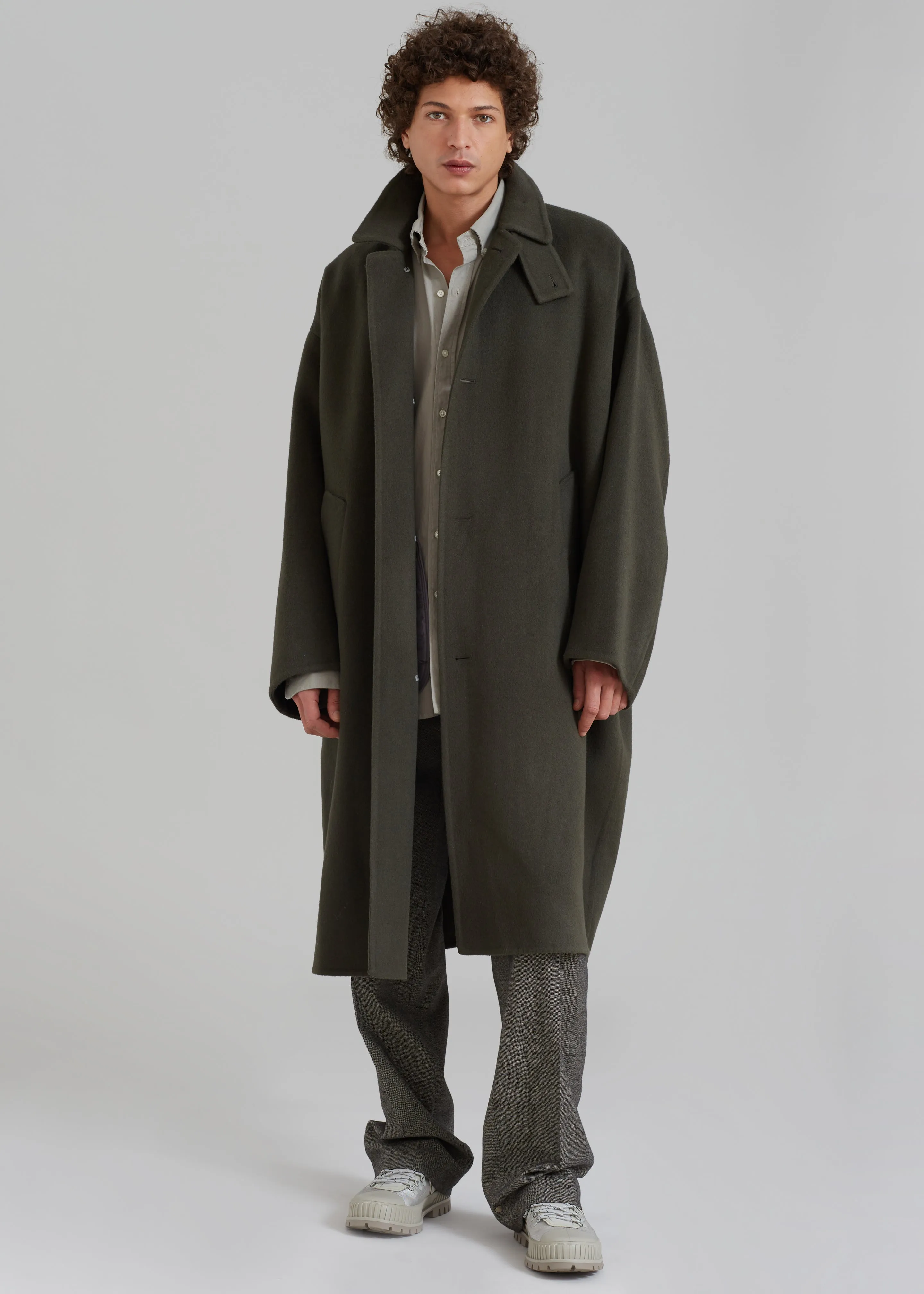 Croft Oversized Coat - Olive sold by Frankie Shop