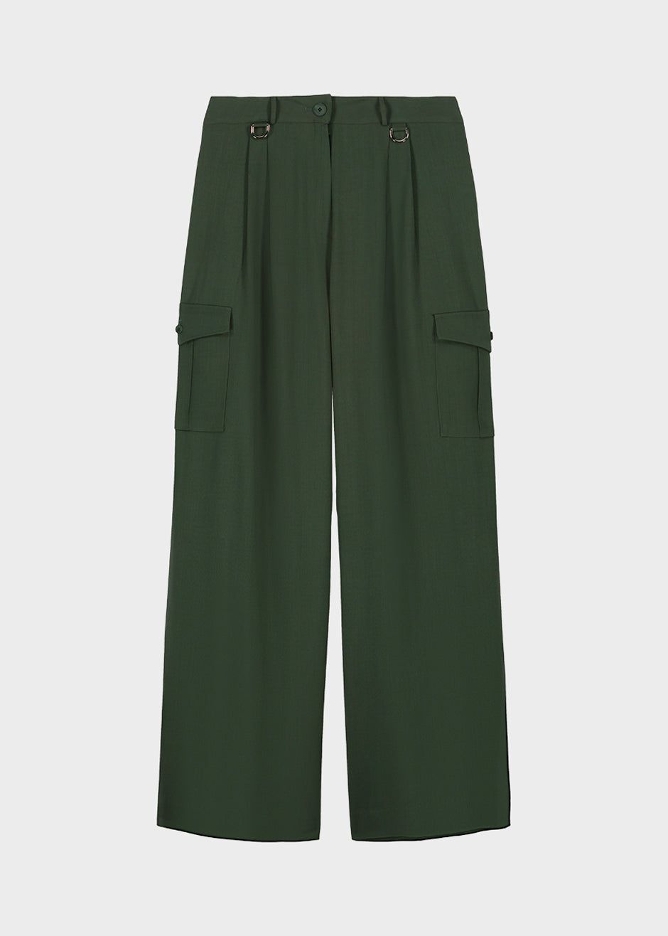 Elm Wide Cargo Pants - Olive sold by Frankie Shop product image thumbnail 8