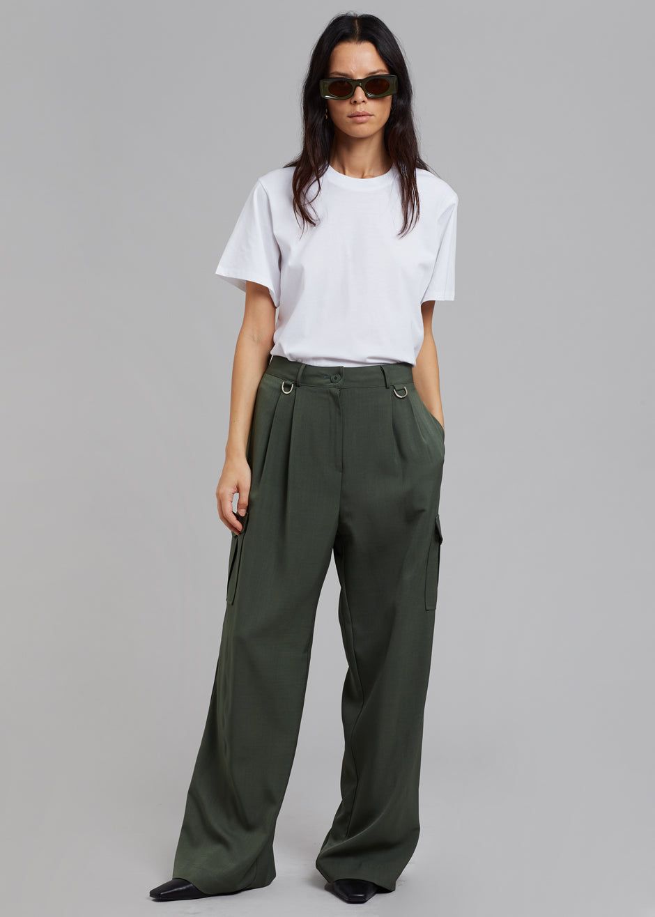 Elm Wide Cargo Pants - Olive sold by Frankie Shop product image thumbnail 4
