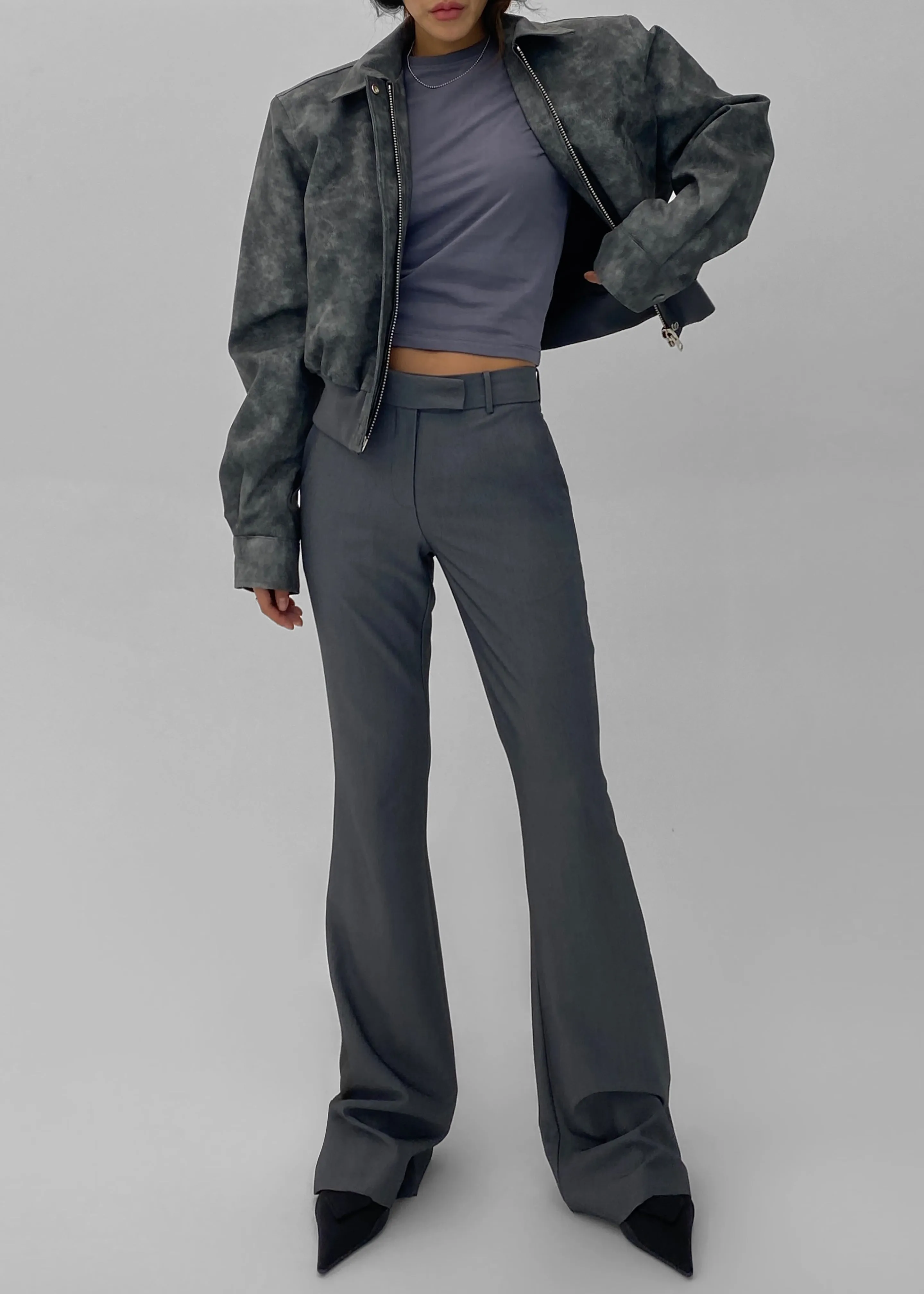 Charley Bootcut Pants - Charcoal sold by Frankie Shop