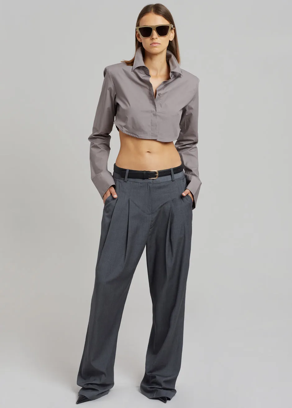 Uma Cropped Shirt - Grey sold by Frankie Shop product image thumbnail 2