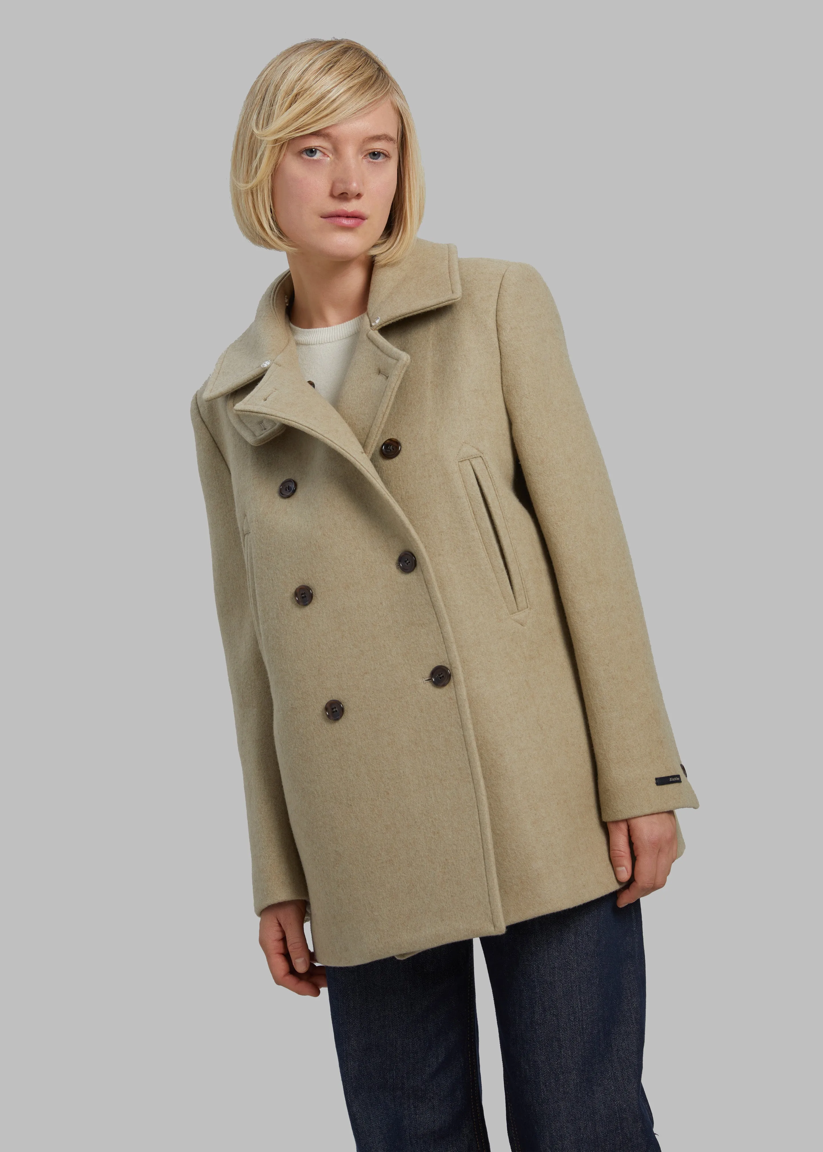 Kimmo Faux Fur Collar Peacoat - Beige sold by Frankie Shop product image thumbnail 5