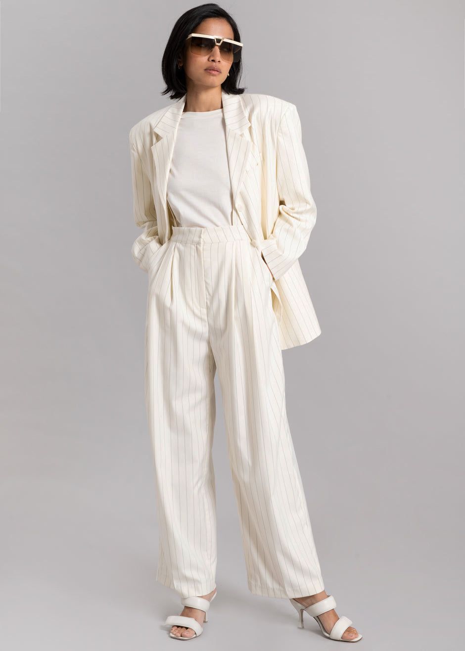 Nuno Thin Stripes Pants - Off White sold by Frankie Shop product image thumbnail 2