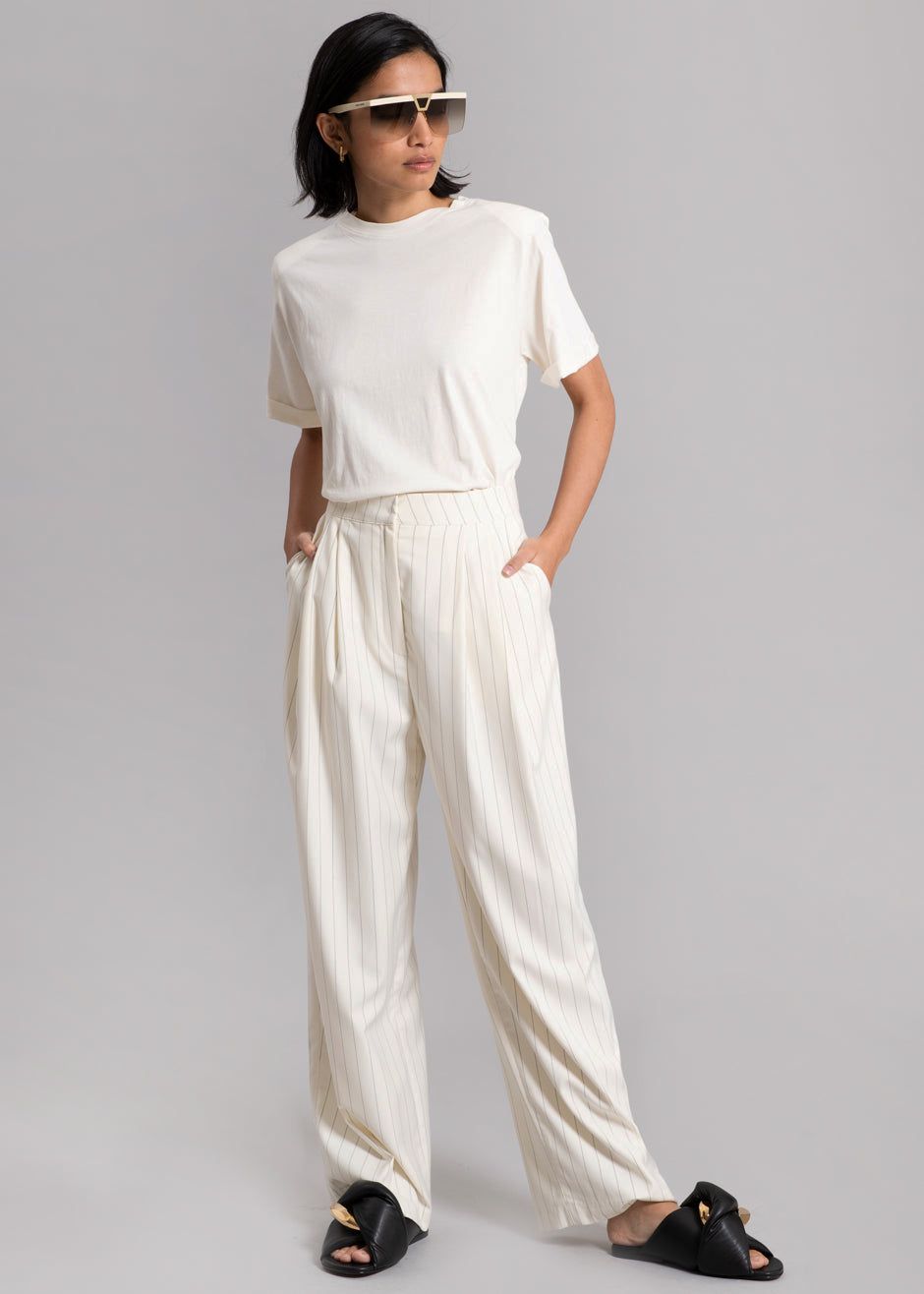 Nuno Thin Stripes Pants - Off White sold by Frankie Shop product image thumbnail 13