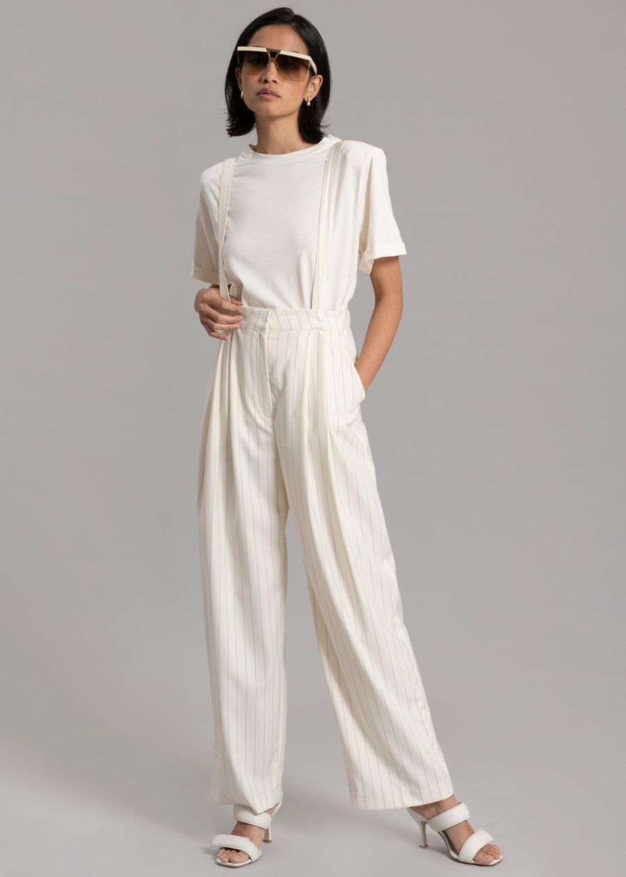 Nuno Thin Stripes Pants - Off White sold by Frankie Shop