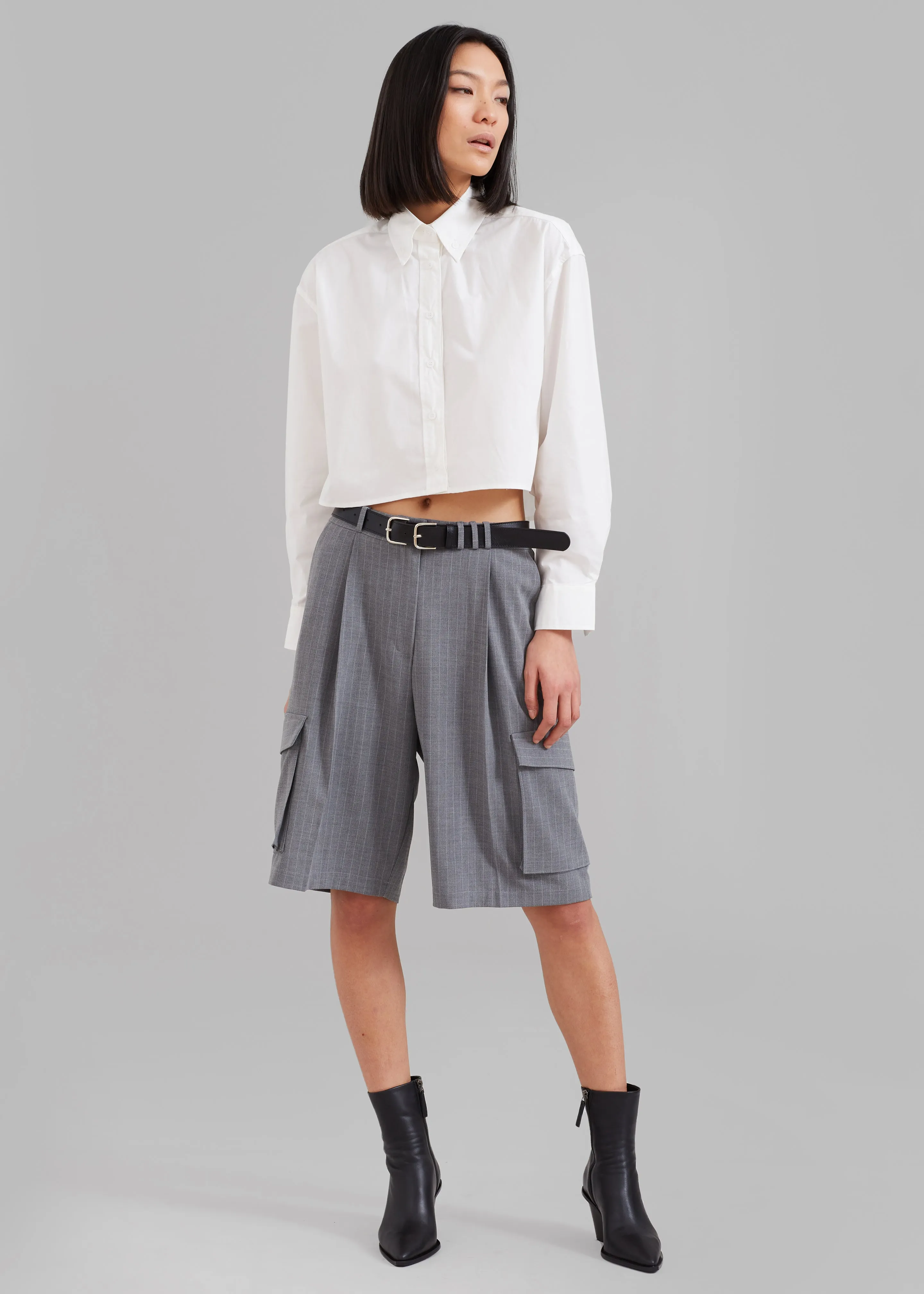 Caracas Cropped Shirt - White sold by Frankie Shop product image thumbnail 2