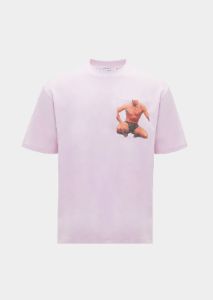 JW Anderson Crouching Stud Chest Pocket T-Shirt - Pink sold by Frankie Shop