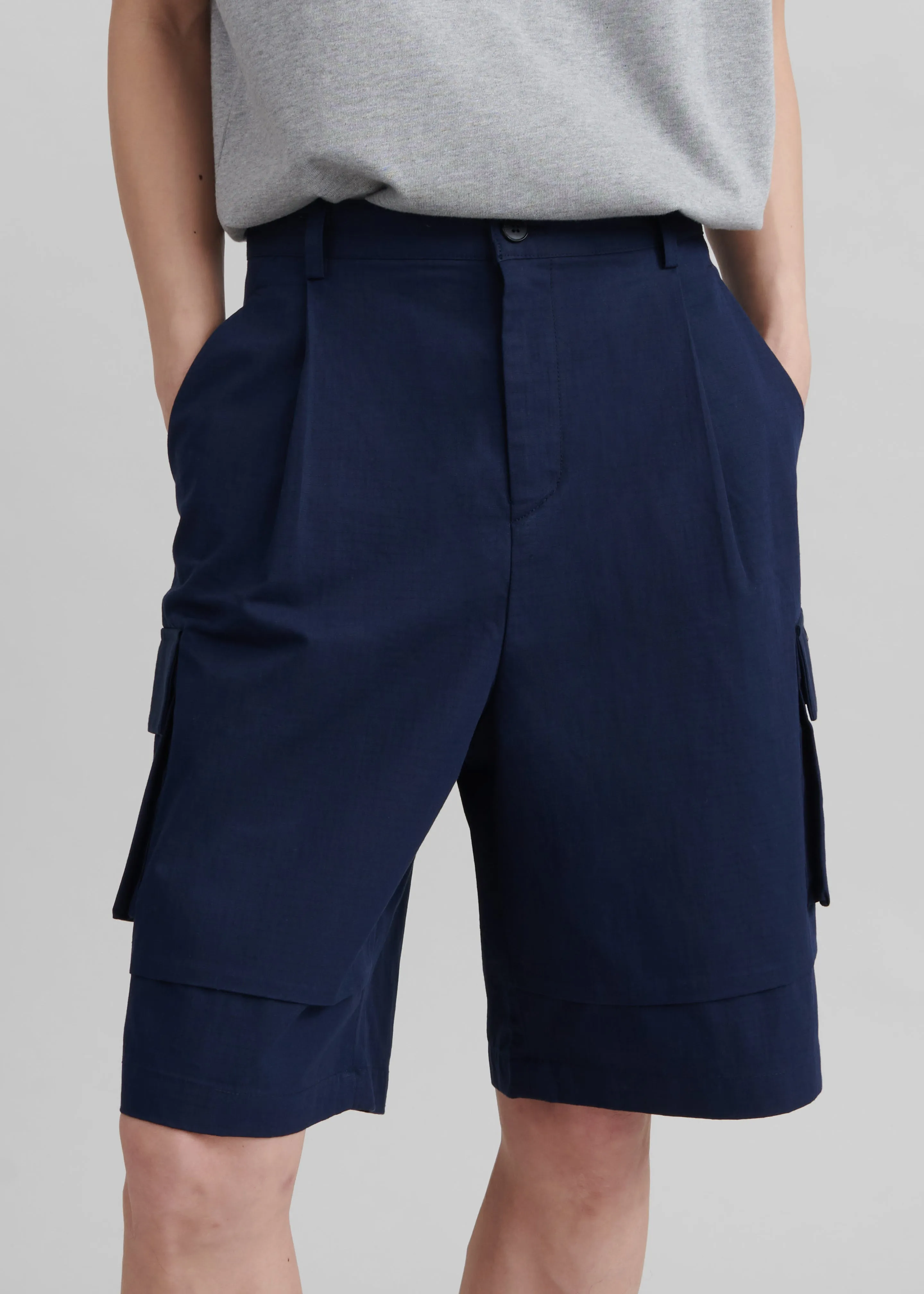 Edward Cargo Shorts - Navy sold by Frankie Shop product image thumbnail 4