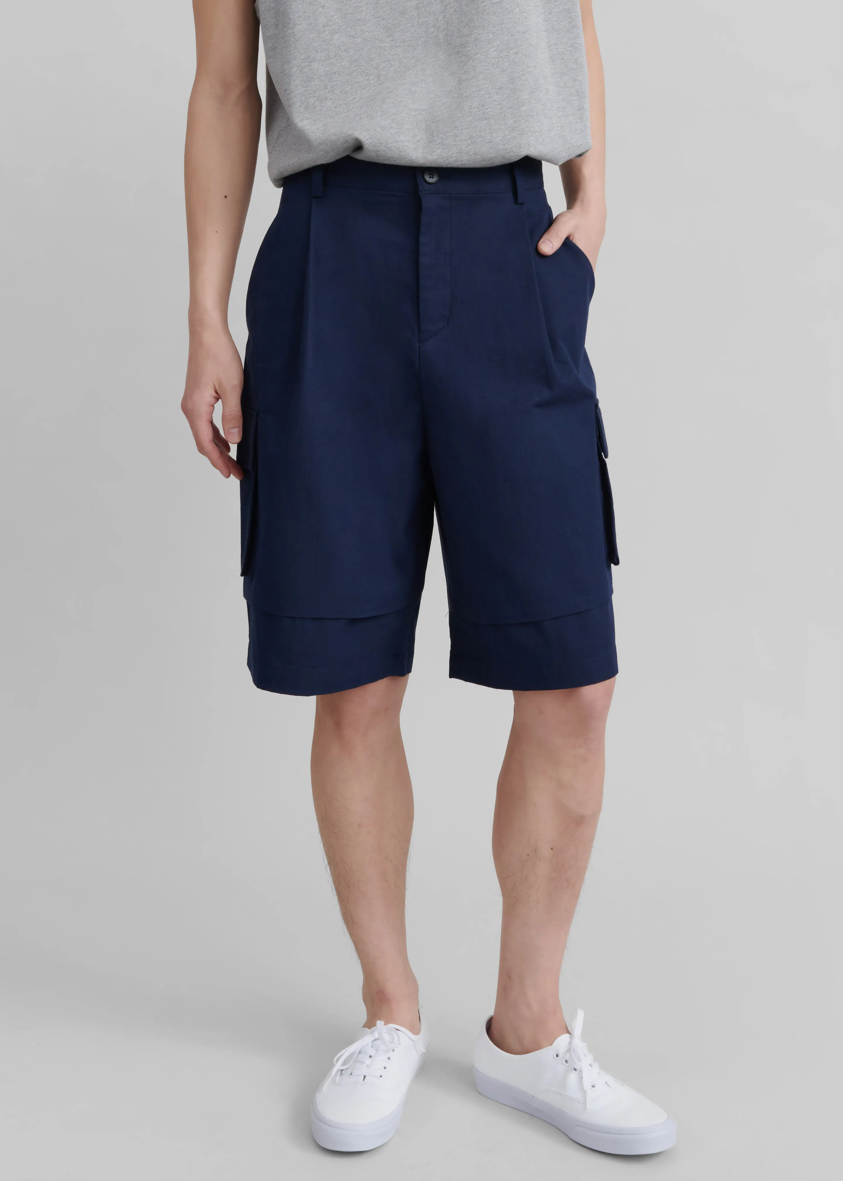 Edward Cargo Shorts - Navy sold by Frankie Shop product image thumbnail 2