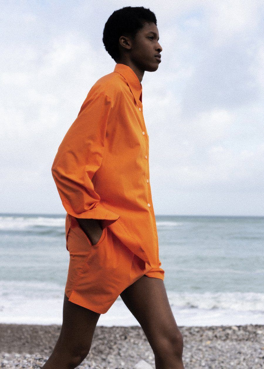 Lui Organic Cotton Shirt - Tangerine sold by Frankie Shop product image thumbnail 10