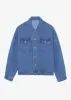 Connor Oversized Denim Jacket - Medium Wash sold by Frankie Shop