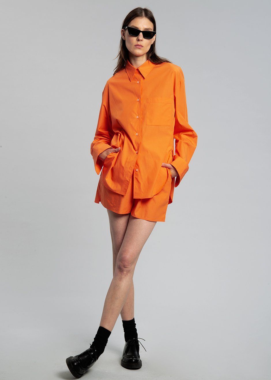 Lui Organic Cotton Shirt - Tangerine sold by Frankie Shop product image thumbnail 7