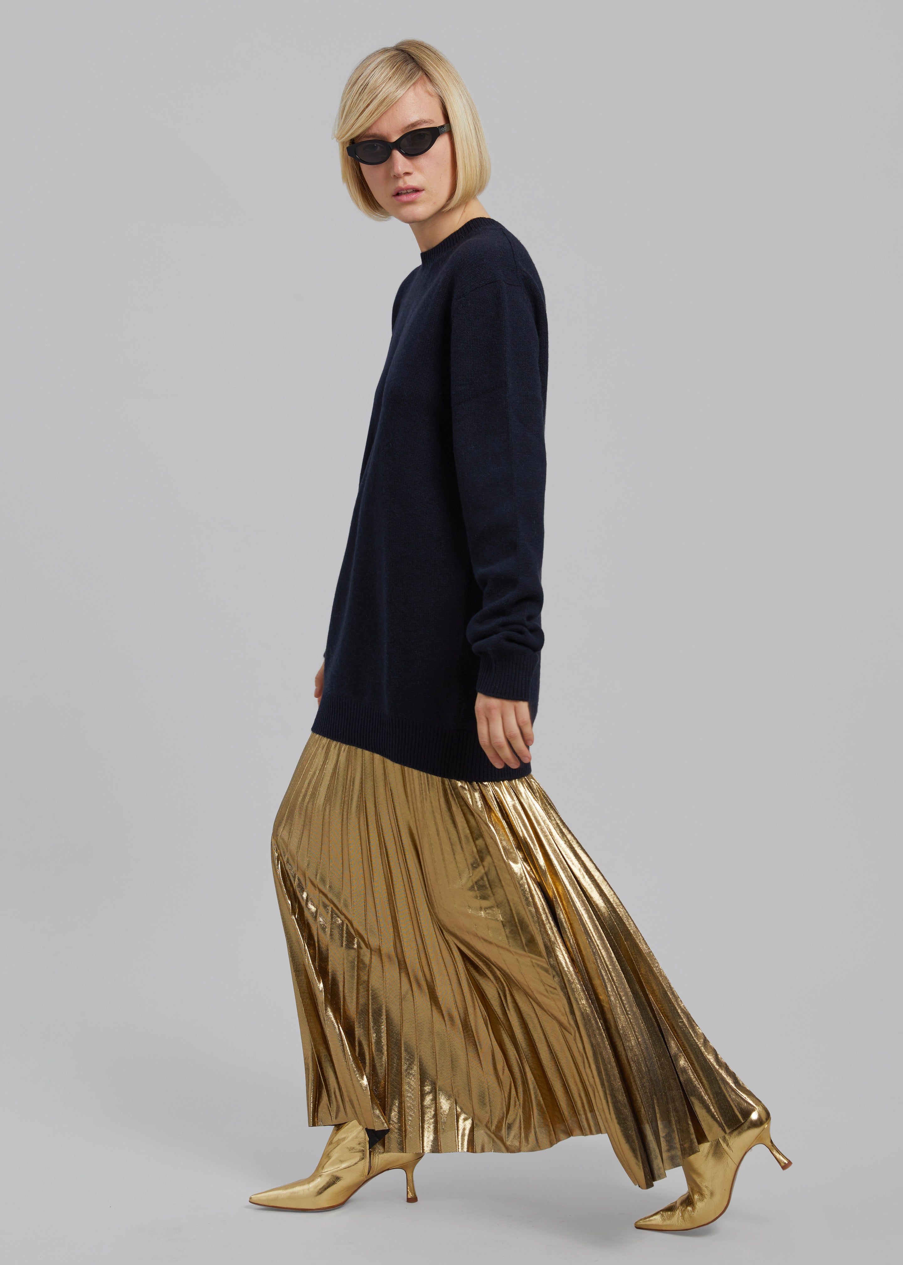 Rita Glitter Midi Skirt - Gold sold by Frankie Shop