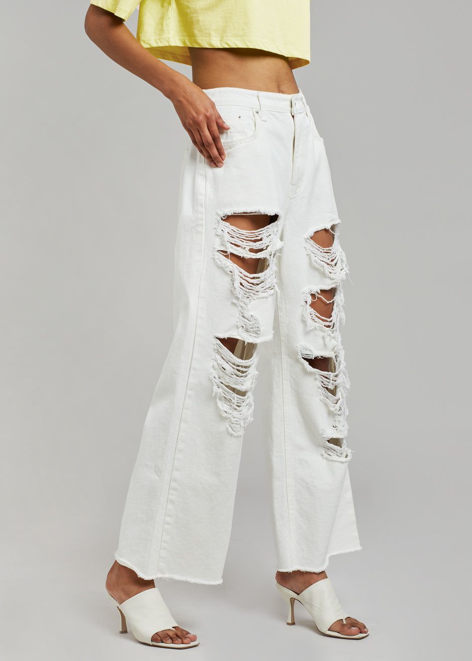 Tory Ripped Jeans - White sold by Frankie Shop product image thumbnail 4