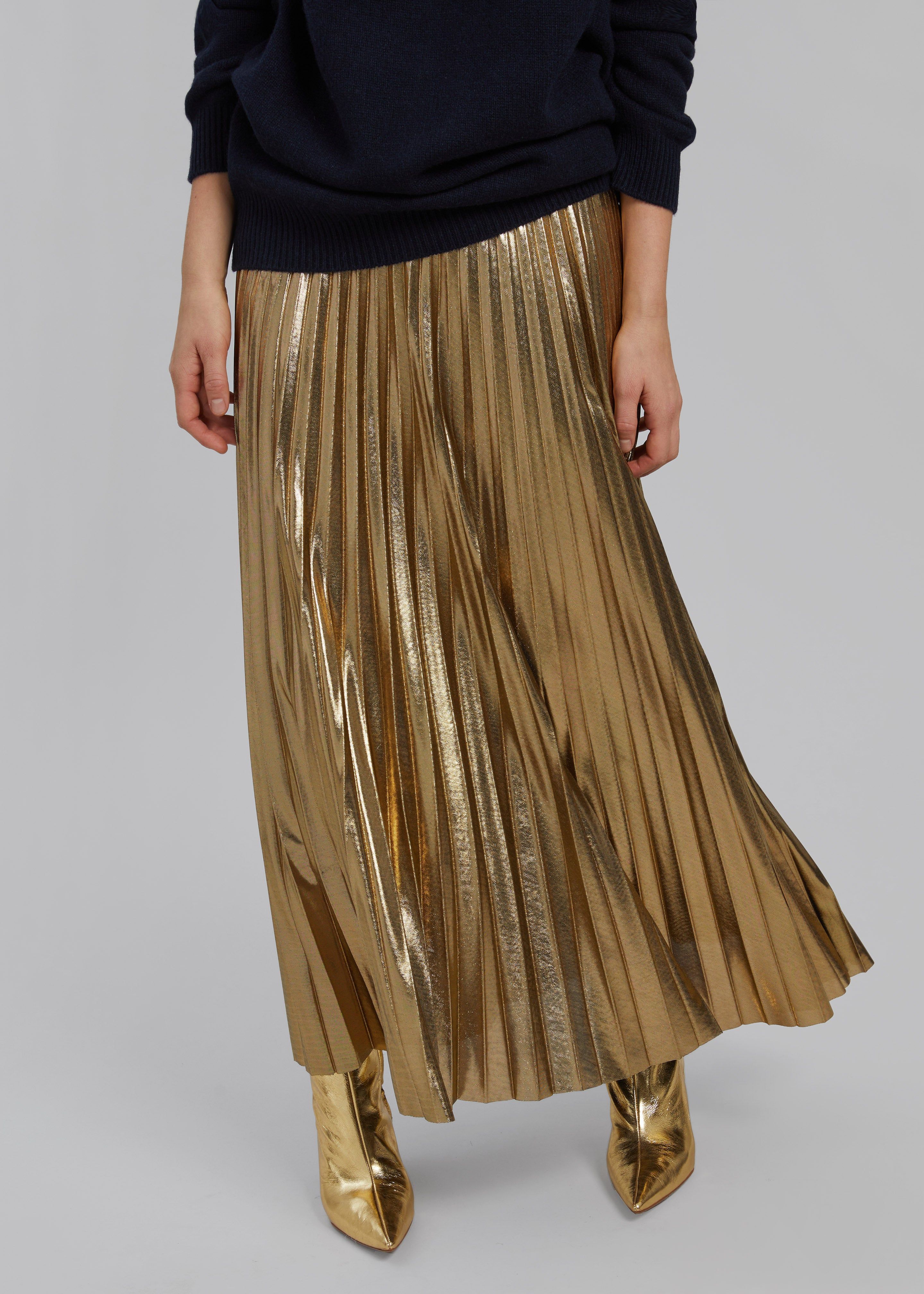 Rita Glitter Midi Skirt - Gold sold by Frankie Shop product image thumbnail 2