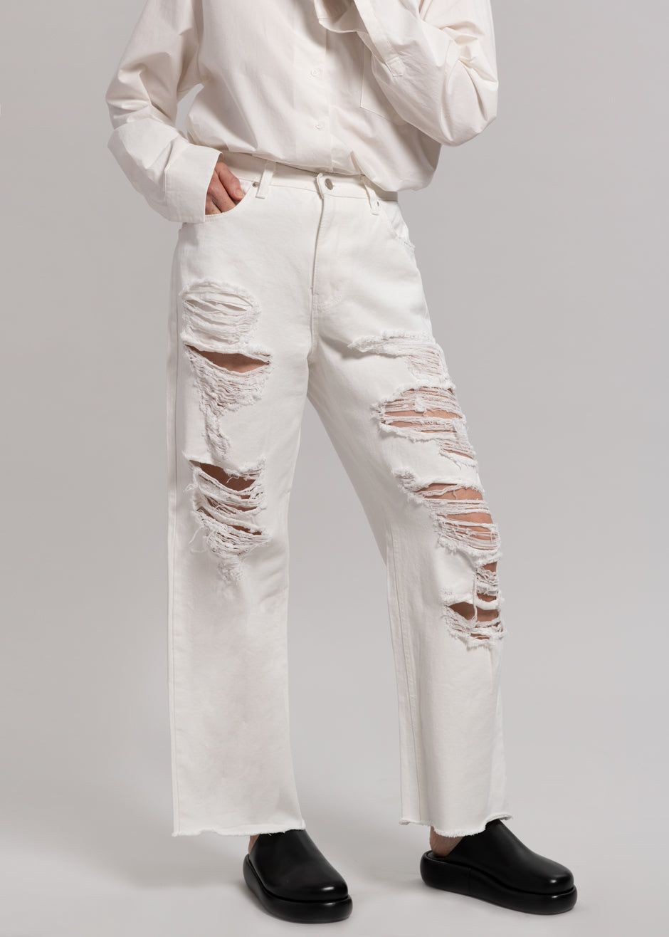Tory Ripped Jeans - White sold by Frankie Shop product image thumbnail 2