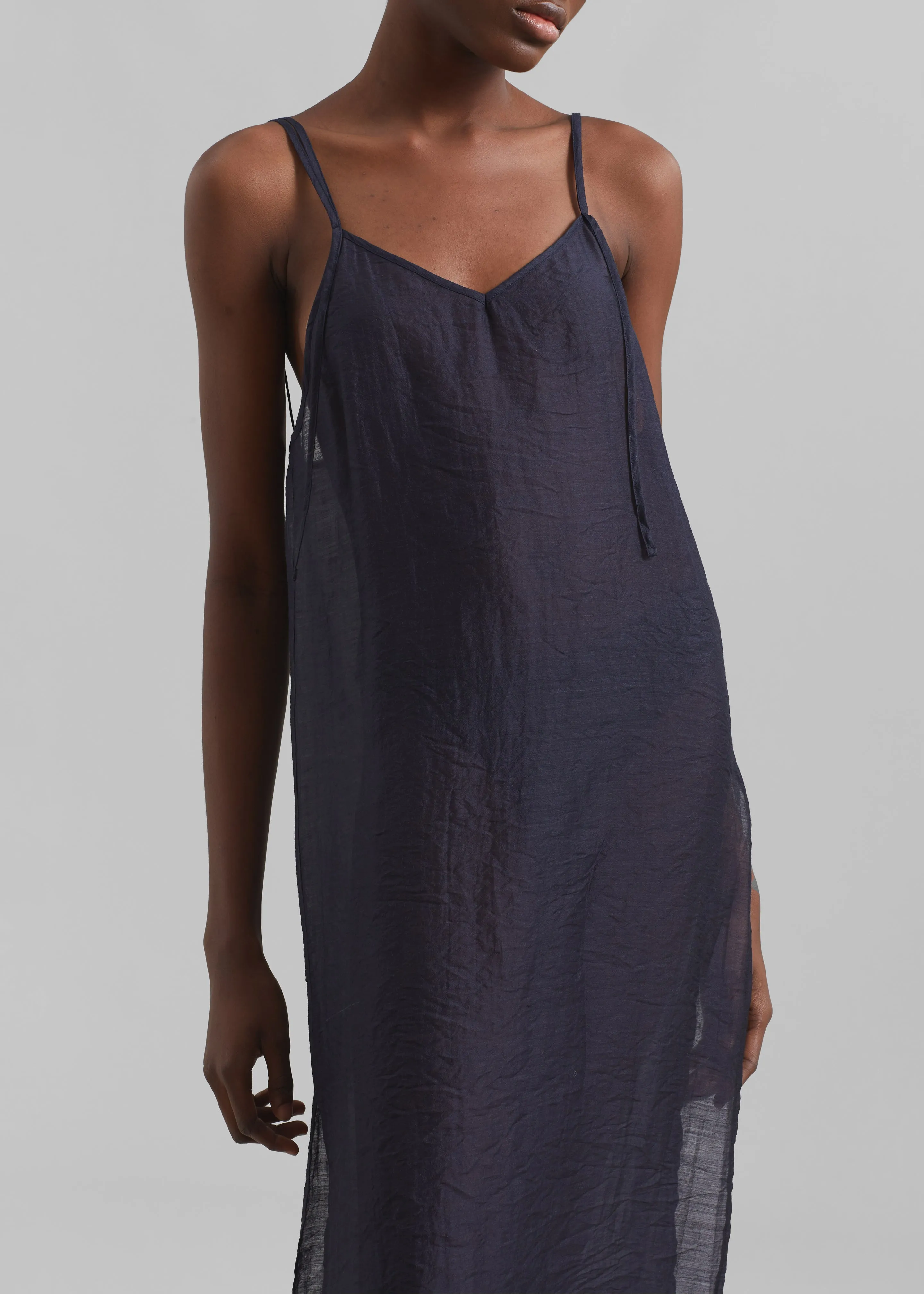 Madeline Sheer Midi Dress - Navy sold by Frankie Shop product image thumbnail 4