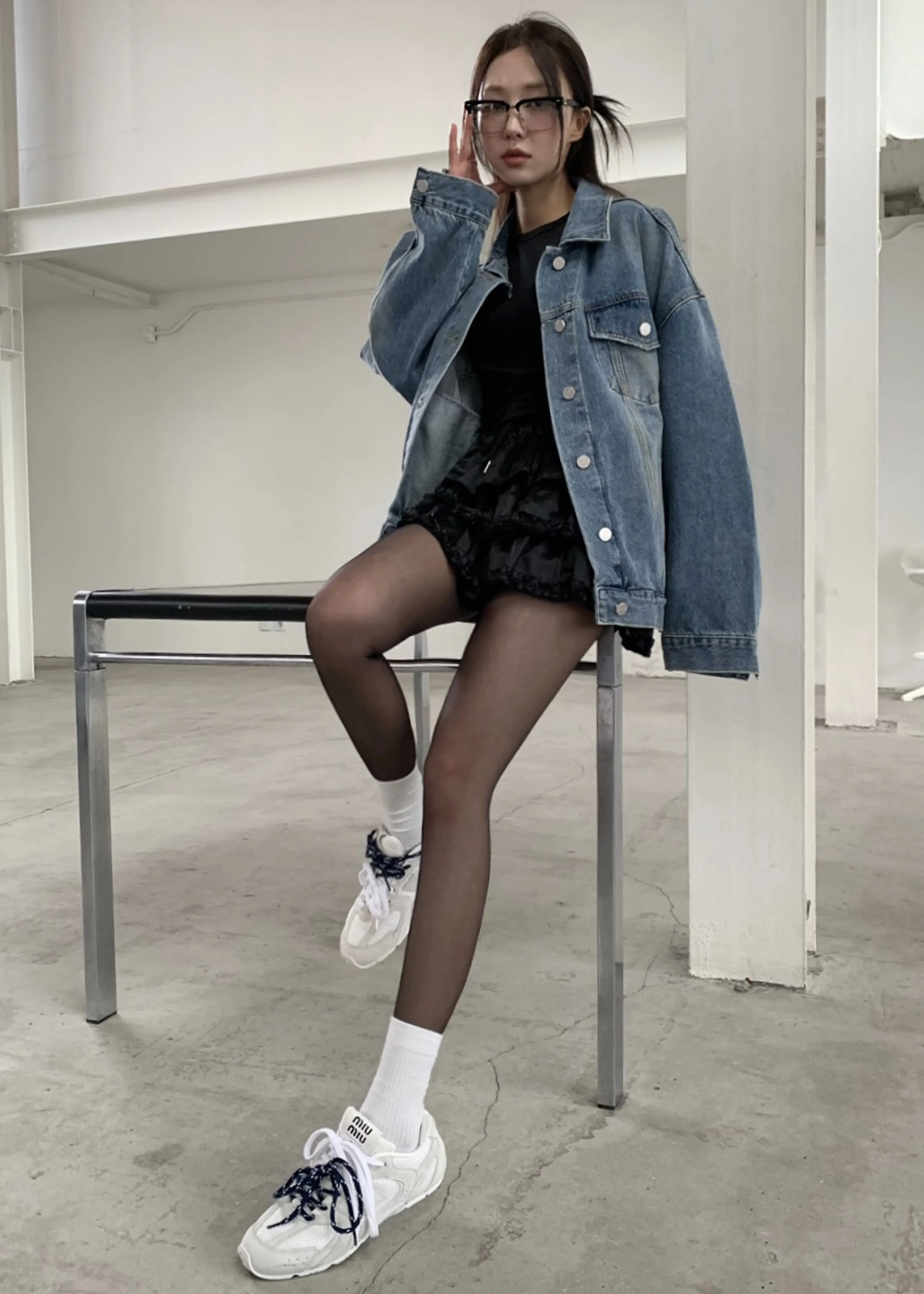 Katell Denim Jacket - Worn Wash sold by Frankie Shop