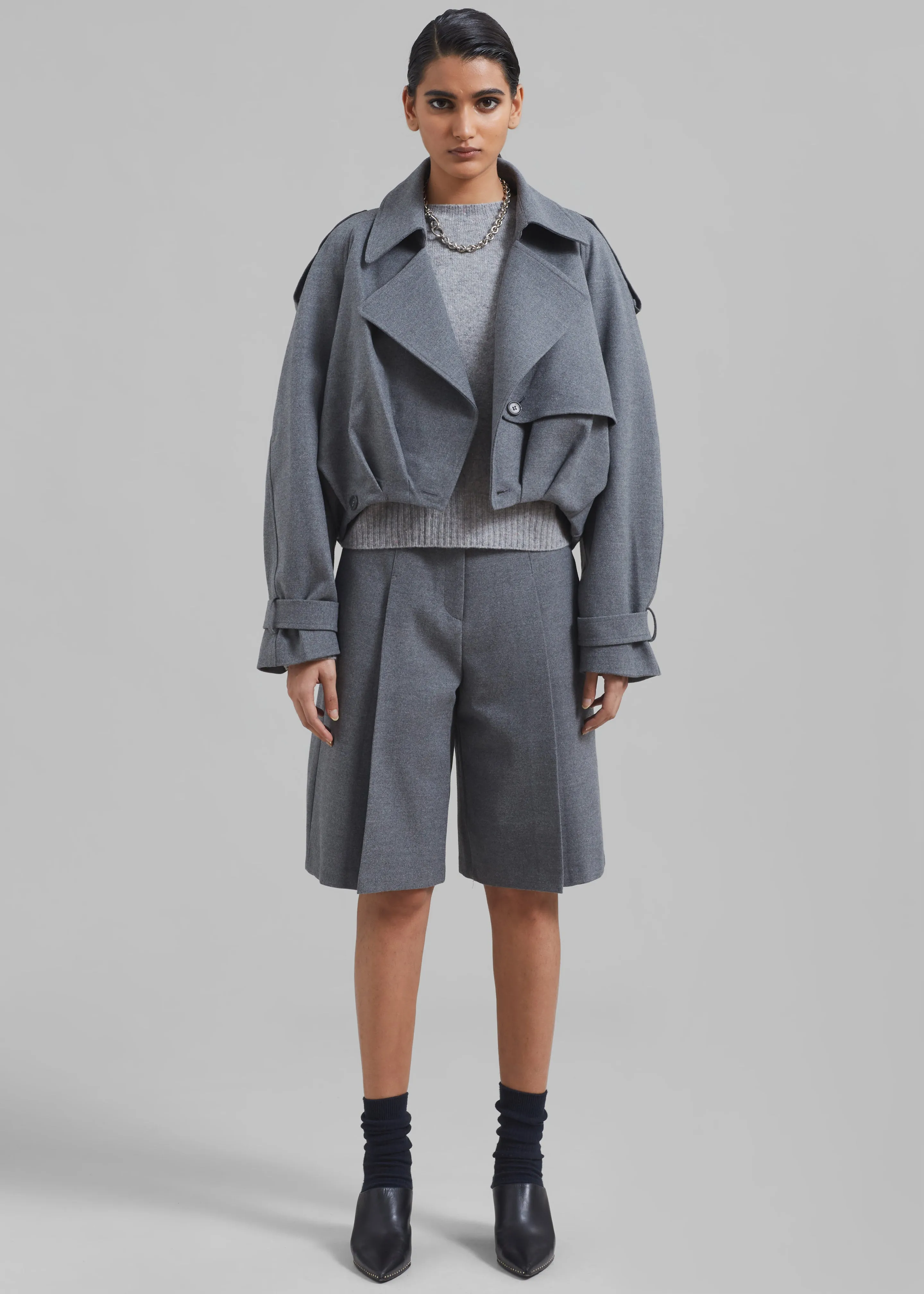 Austen Bermuda Shorts - Grey sold by Frankie Shop product image thumbnail 2