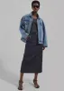 Dara Midi Skirt - Navy sold by Frankie Shop
