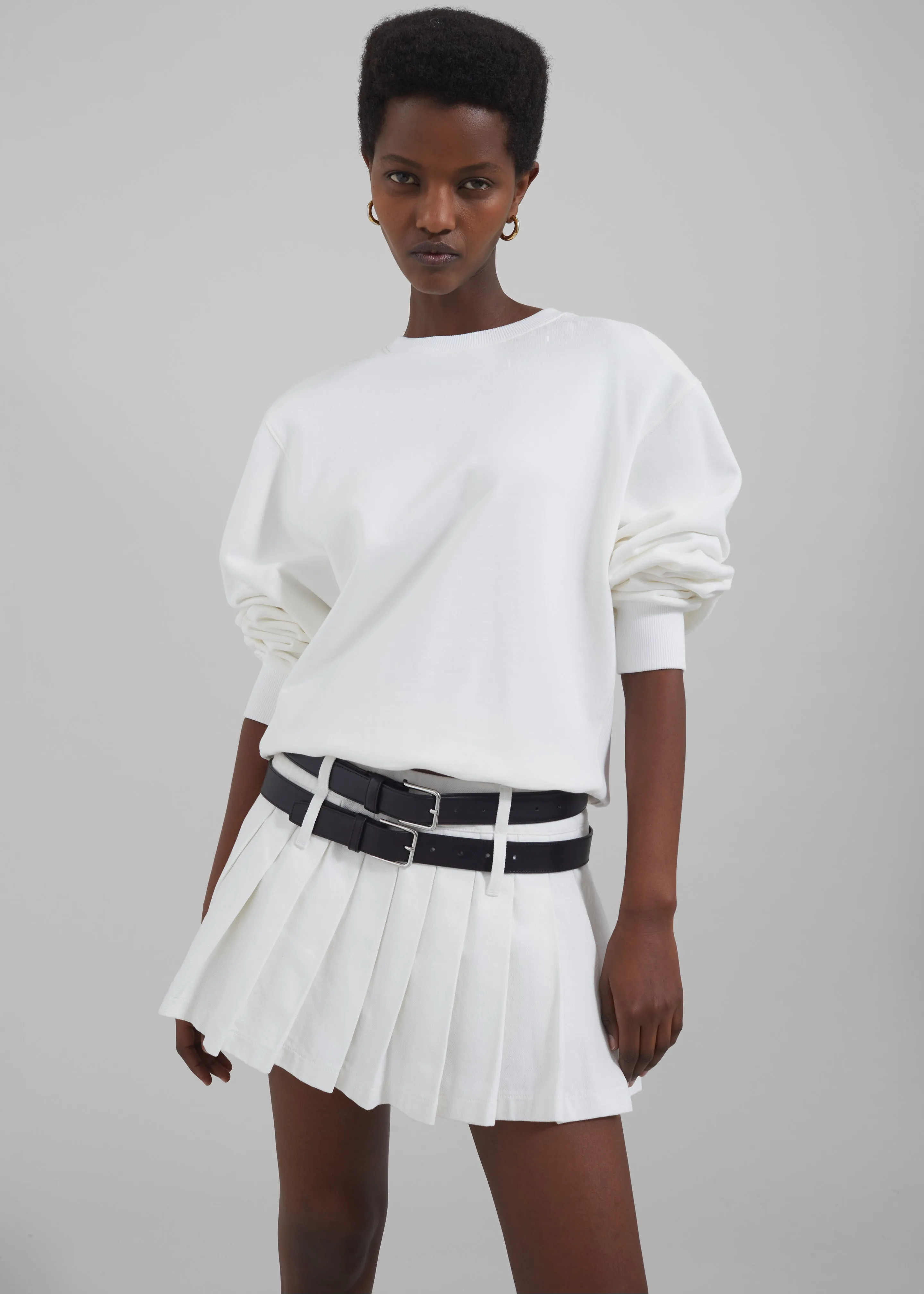 Blake Pleated Mini Skirt - White sold by Frankie Shop product image thumbnail 4
