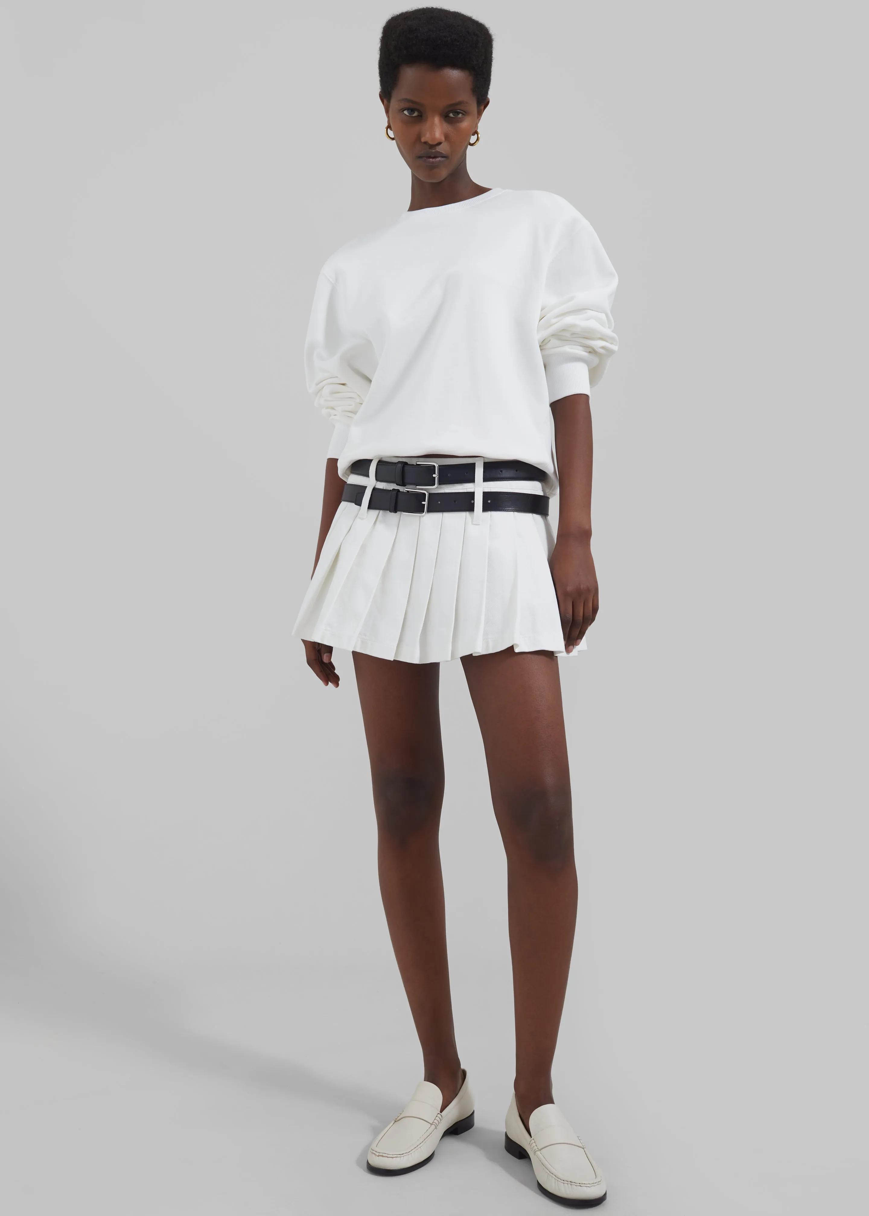 Blake Pleated Mini Skirt - White sold by Frankie Shop product image thumbnail 2