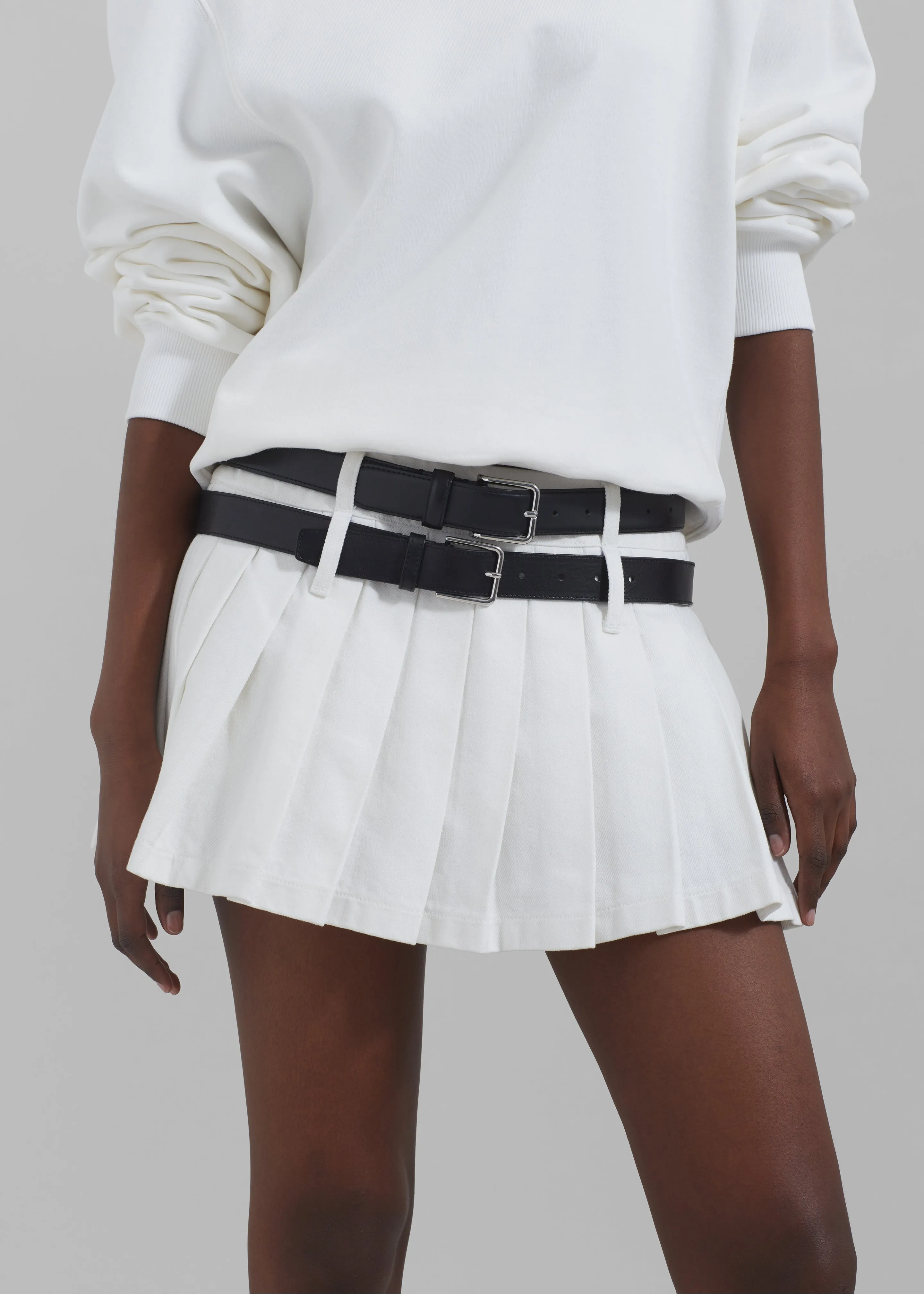 Blake Pleated Mini Skirt - White sold by Frankie Shop product image thumbnail 3