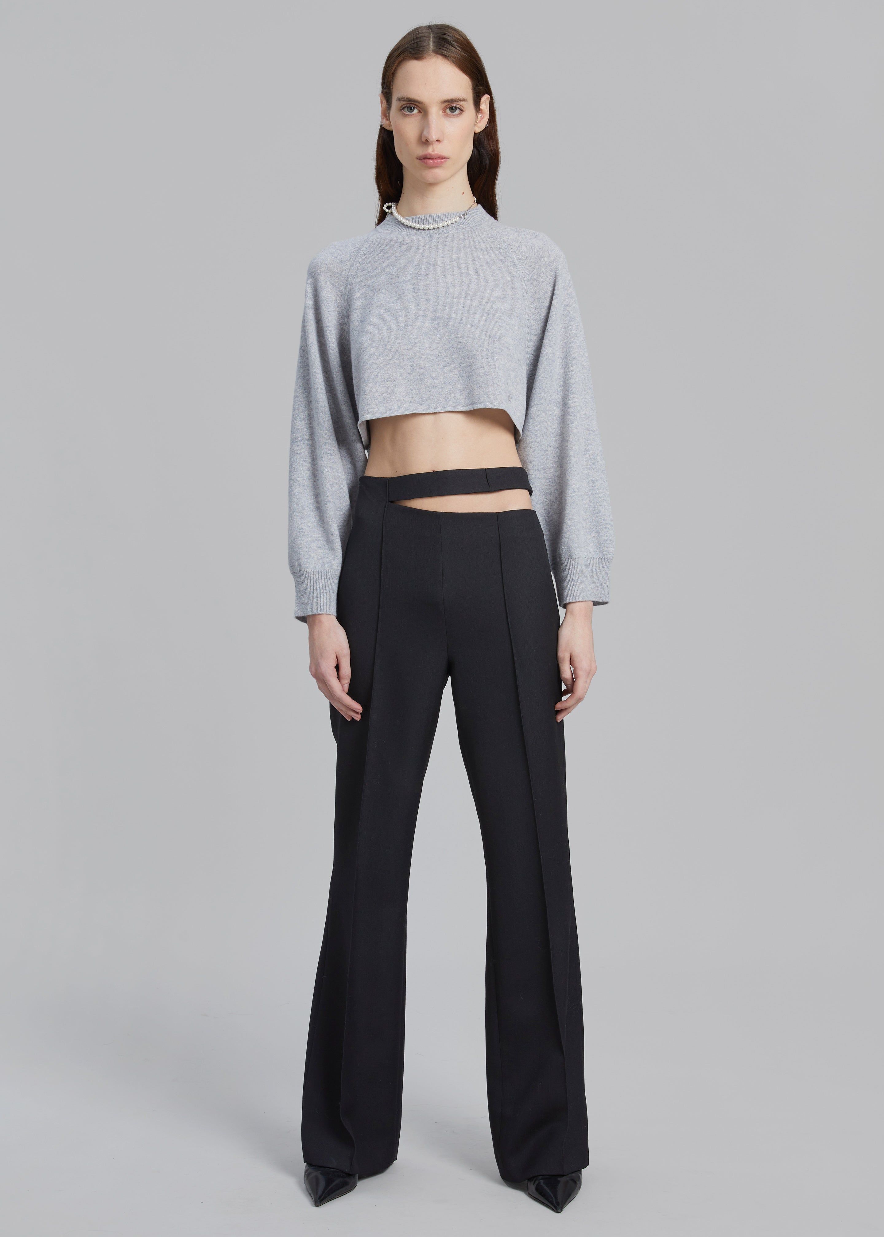 Loulou Studio Bocas Cashmere Sweater - Grey Melange sold by Frankie Shop product image thumbnail 3