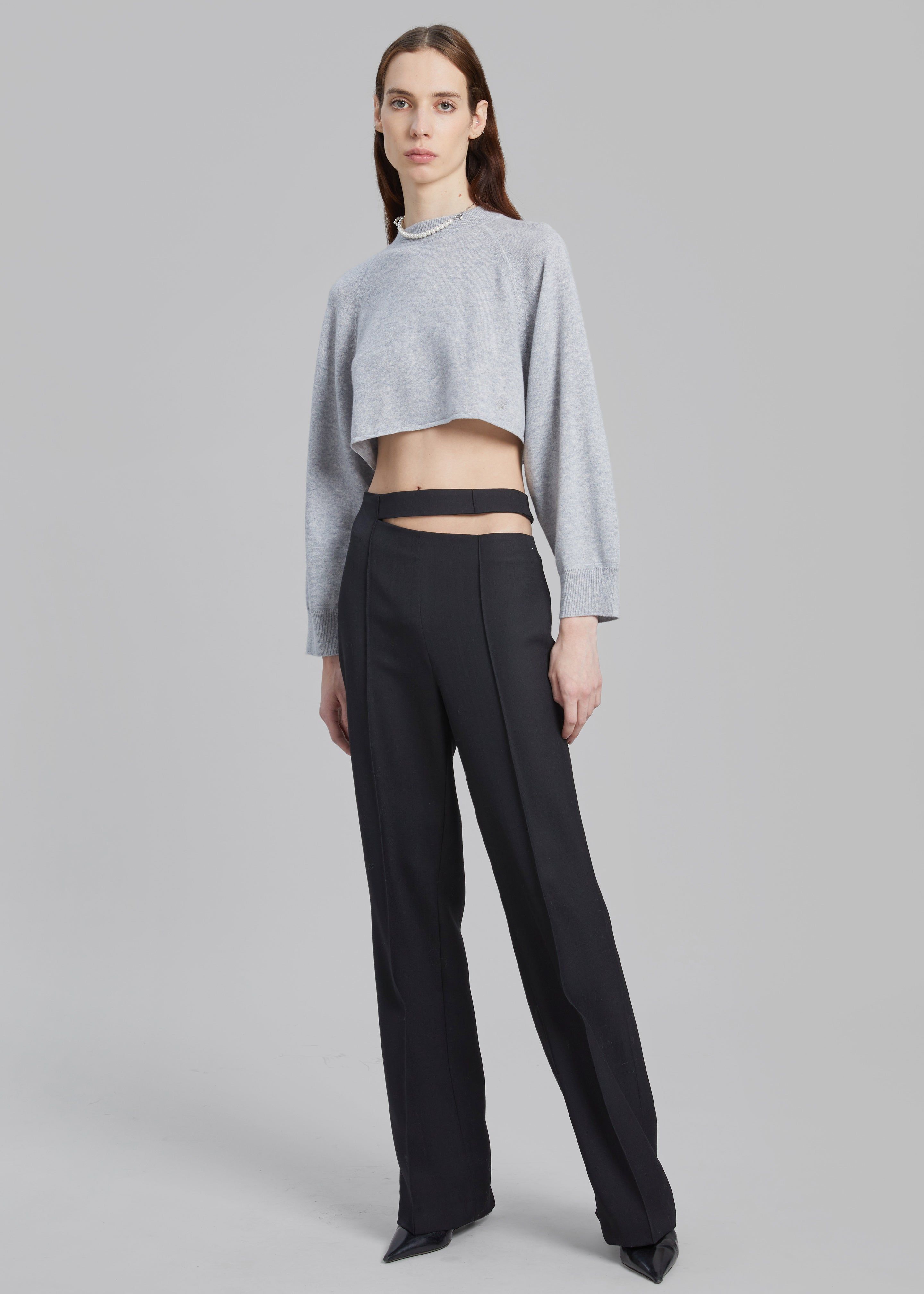 Loulou Studio Bocas Cashmere Sweater - Grey Melange sold by Frankie Shop product image thumbnail 5