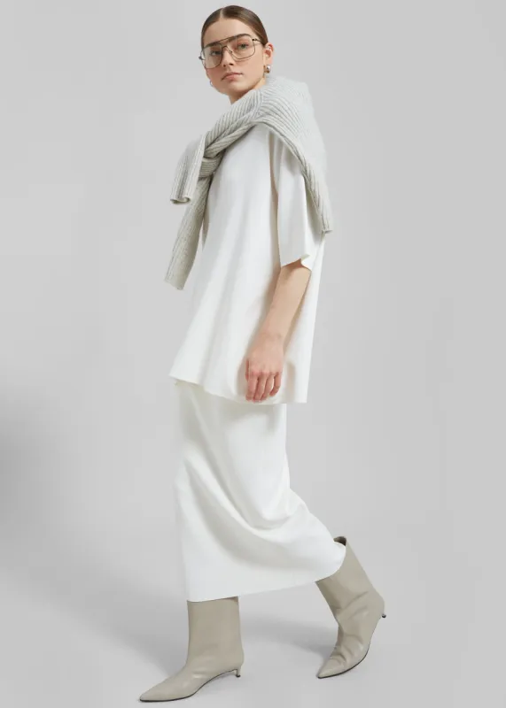 Lenny Knit Boxy Tee - Mastic sold by Frankie Shop