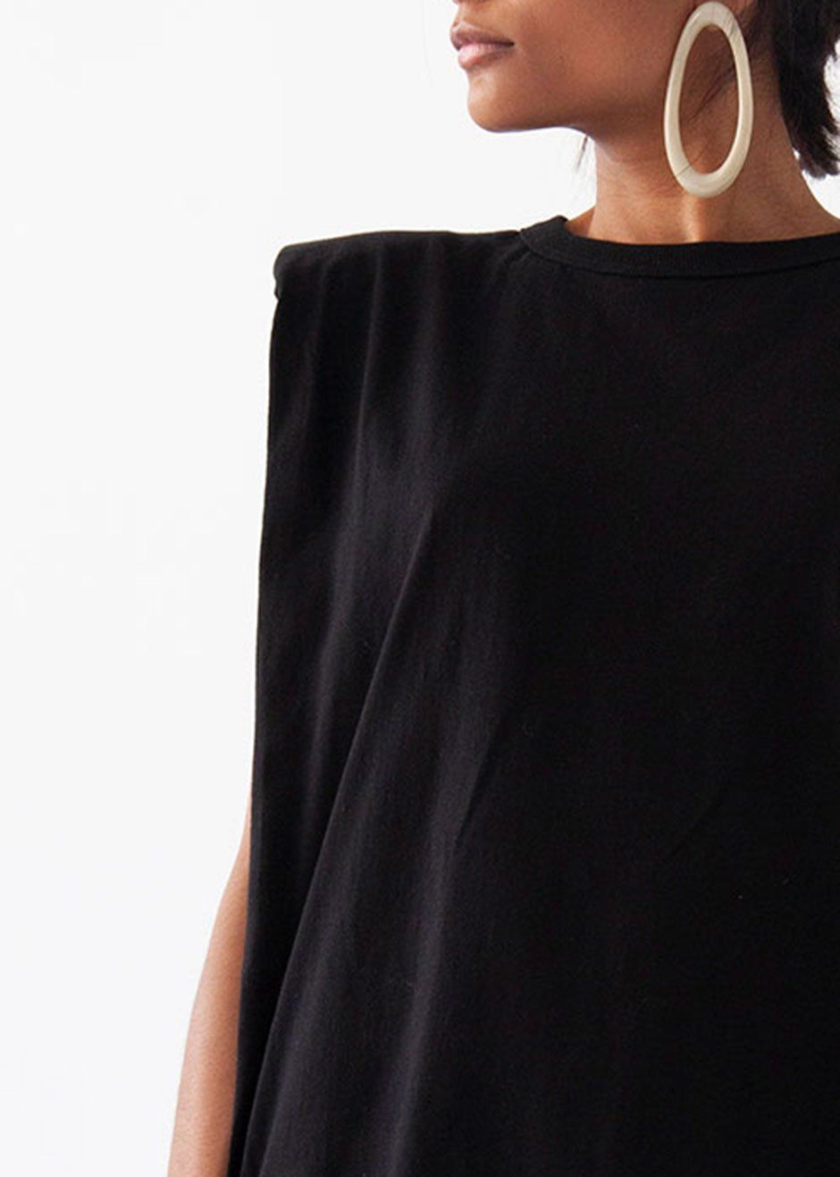 Tina Padded Shoulder Muscle Dress - Black sold by Frankie Shop product image thumbnail 4