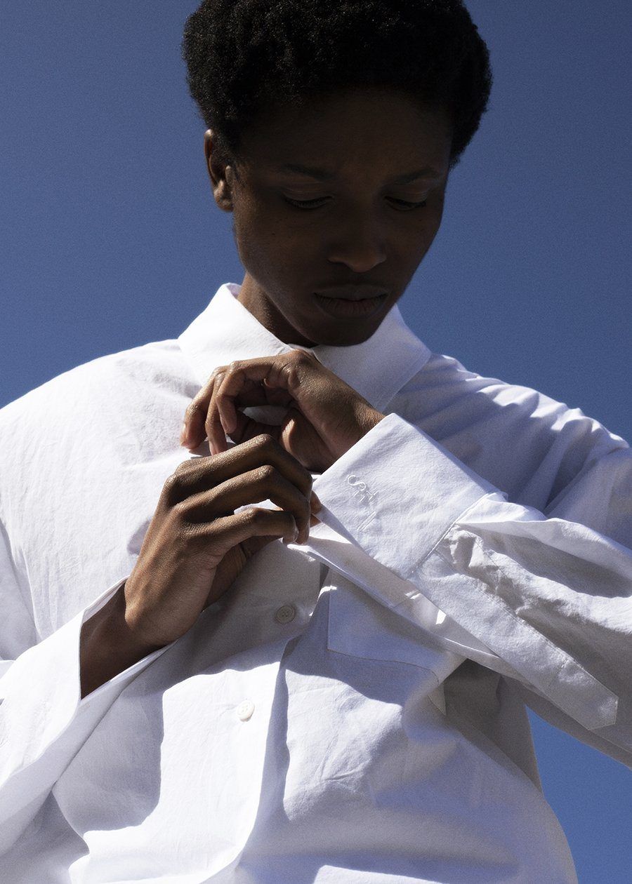 Lui Cotton Shirt - White sold by Frankie Shop product image thumbnail 3