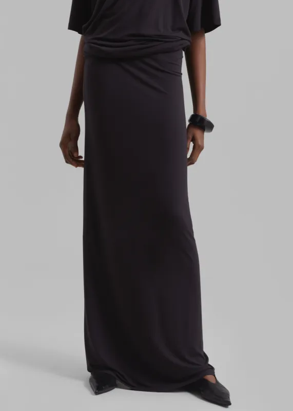 Ella Maxi Skirt - Dark Plum made by Frankie Shop