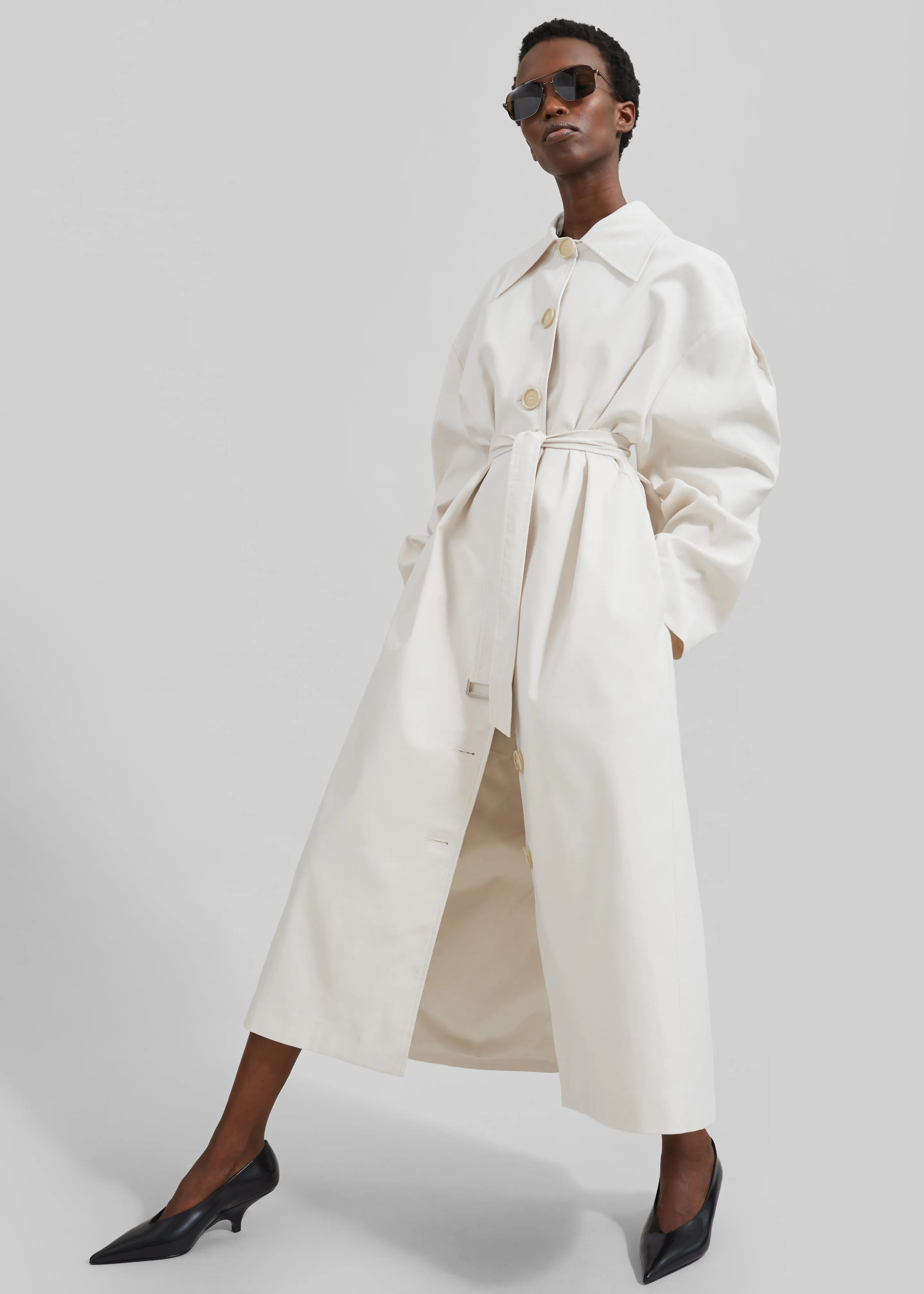 Callyn Trench Coat - Light Beige sold by Frankie Shop