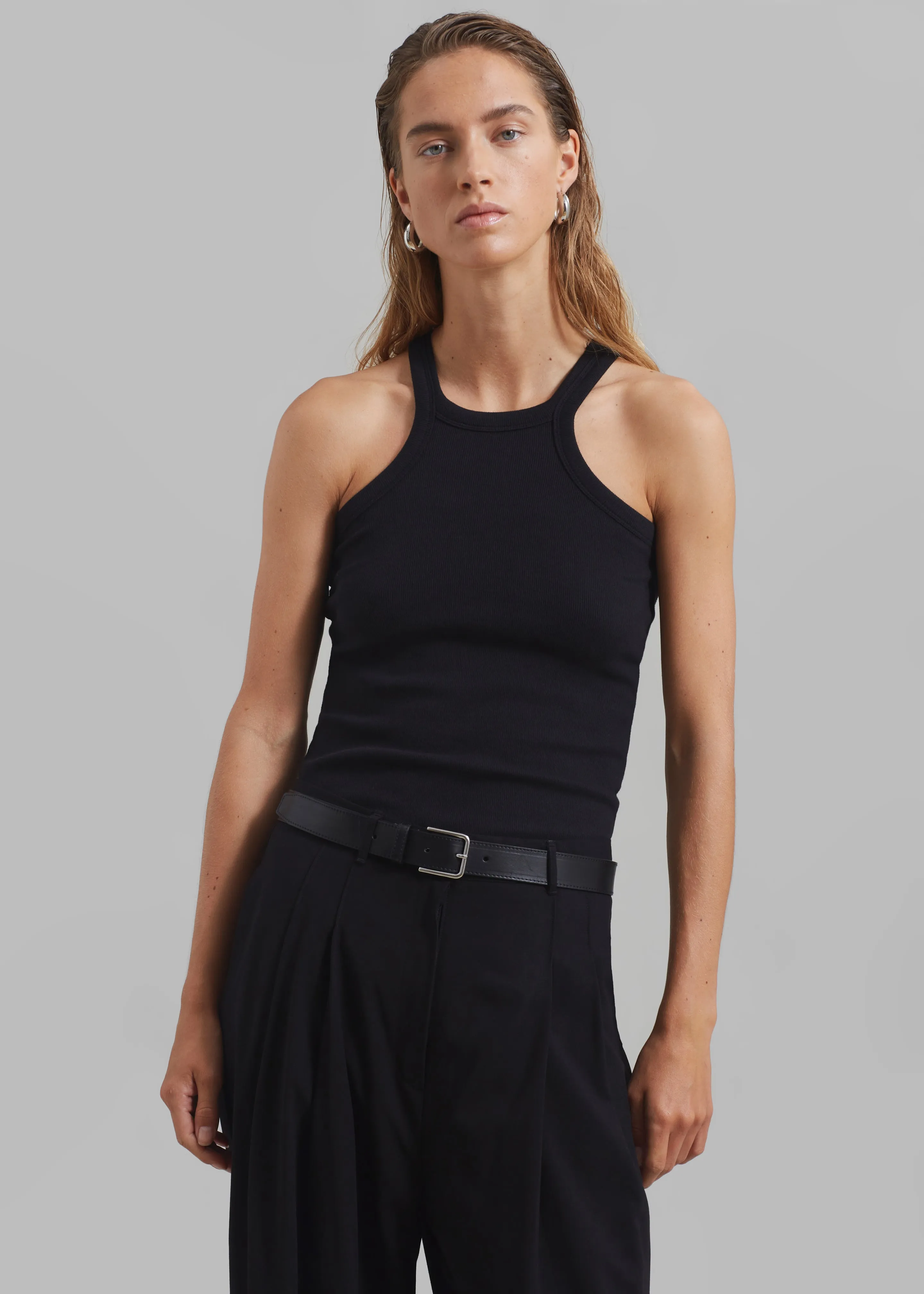 Omi Halter Tank Top - Black sold by Frankie Shop